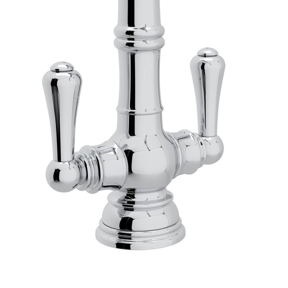 Rohl Perrin and Rowe Polished Chrome Double Handle Deck-mount Kitchen Faucet