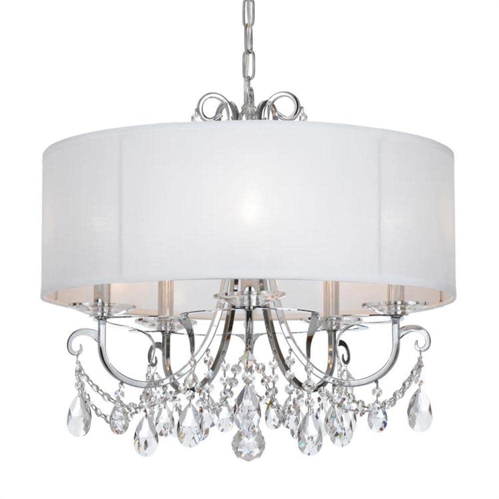 Crystorama Lighting Othello 5 - Light Chandelier in  Polished Chrome