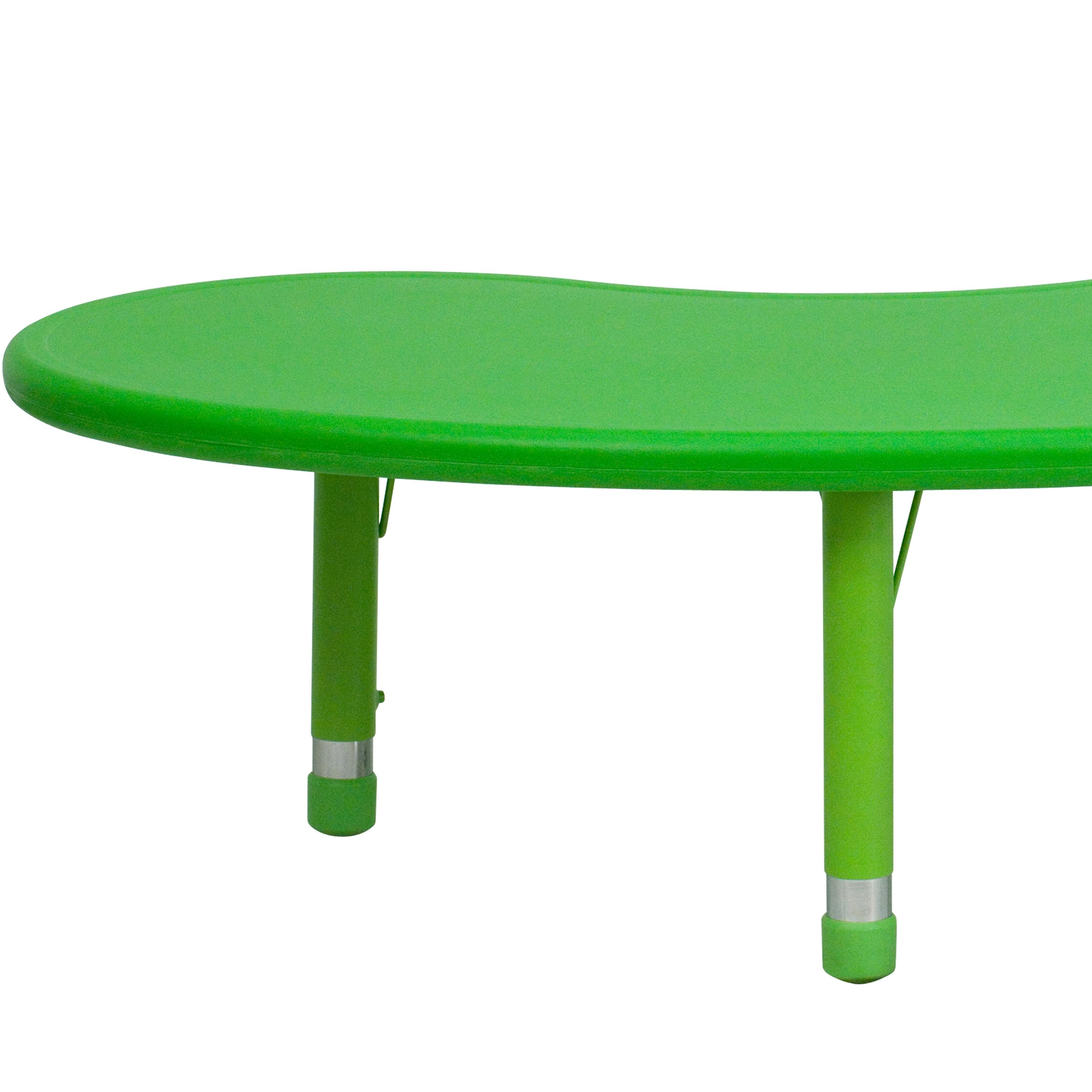 Half-Moon Plastic Adjustable Height Kids Activity Table by Flash Furniture