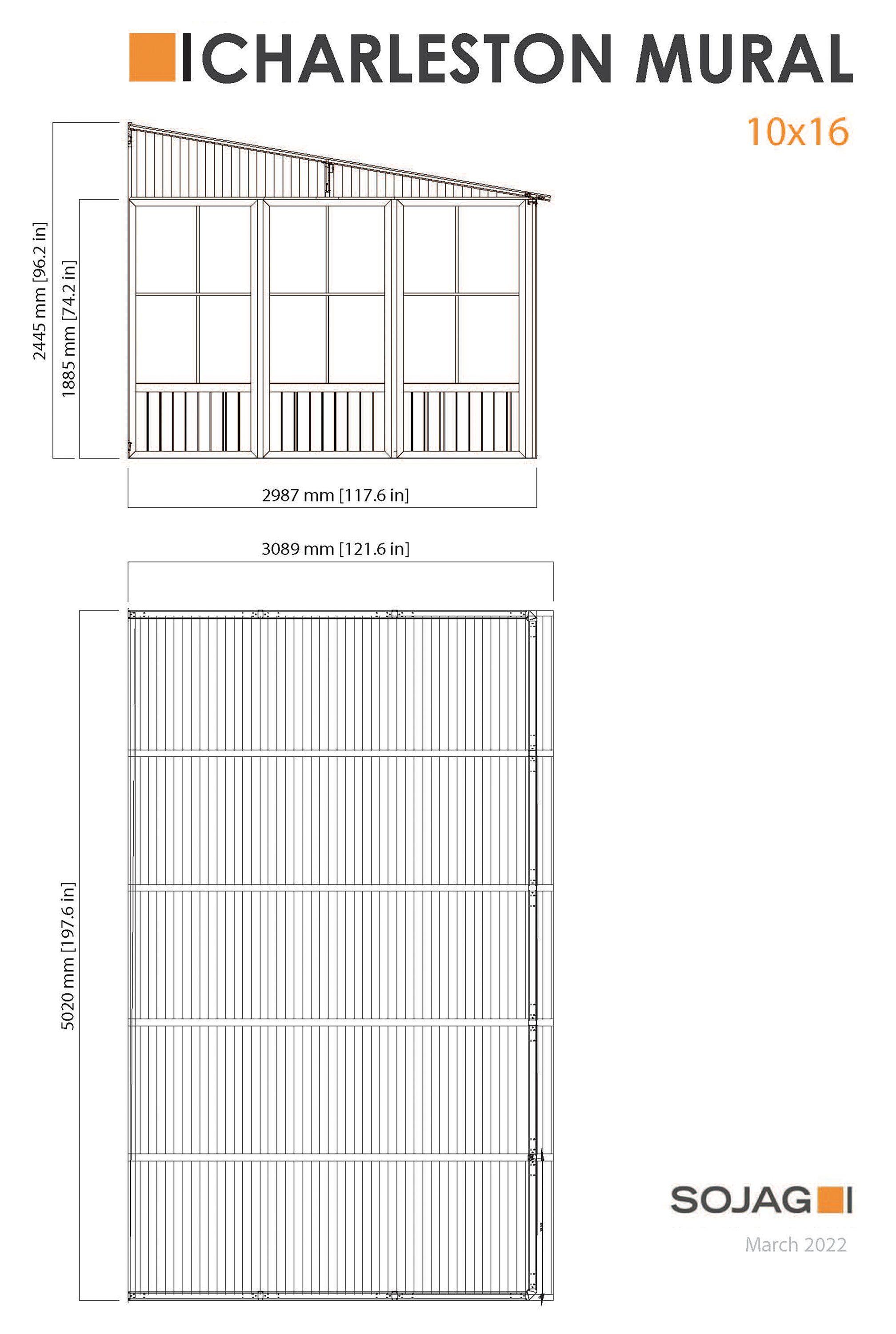 Sojag Charleston 16 Ft. W x 10 Ft. D Aluminum Patio Gazebo