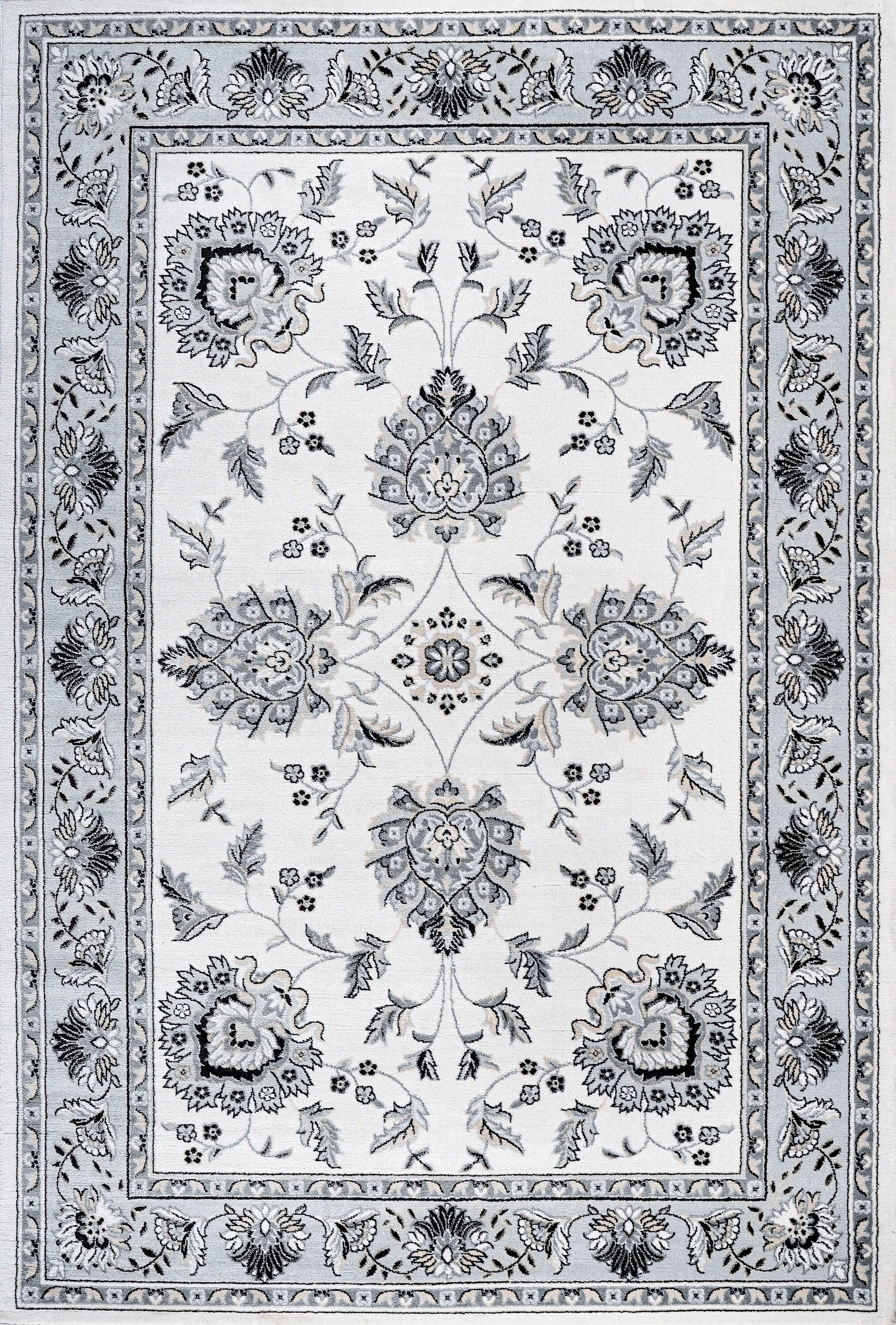 3'x 5' Cherie French Cottage Area Rug, Cream/Light Gray - JONATHAN Y