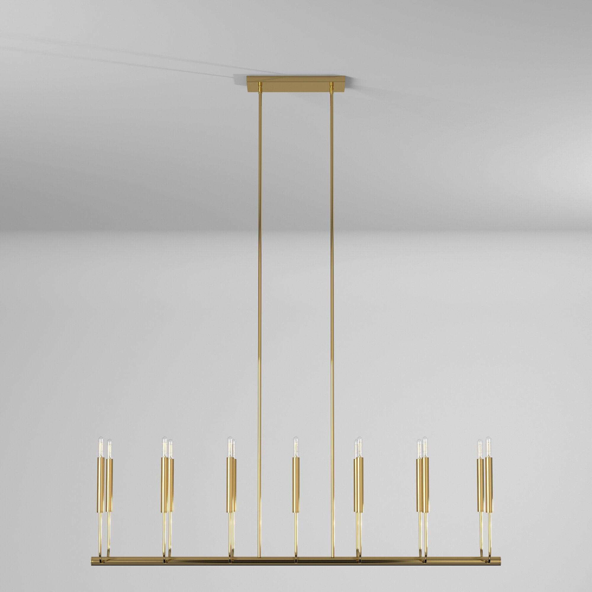 Ellen DeGeneres Burnished Brass 14-Light Linear Chandelier