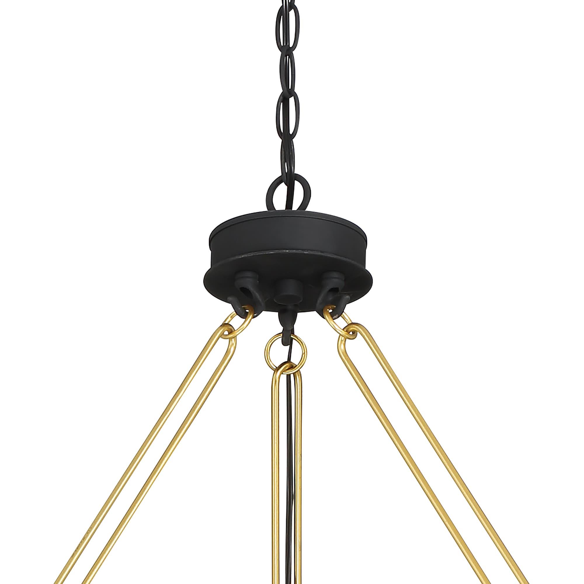 ACROMA  12-light 40In Modern Farmhouse Wagon Wheel Chandelier Black/ Gold Candle Lighting - 40'' D