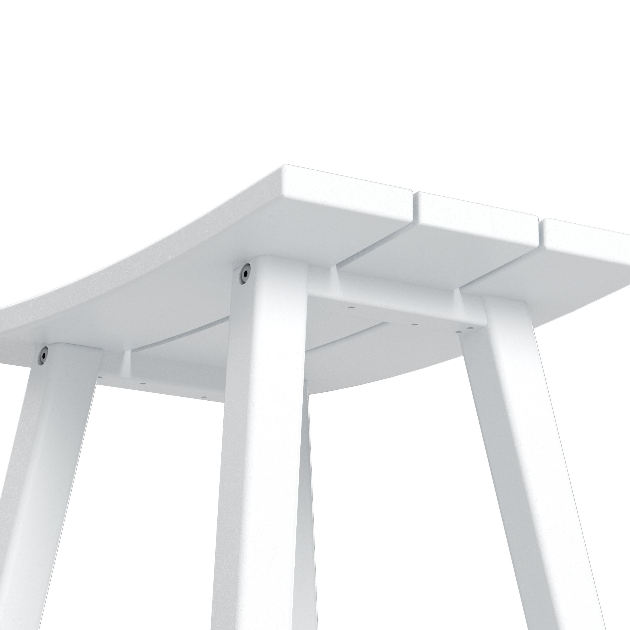 Polytrends Laguna Hdpe All Weather Outdoor Patio 24" Saddle Seat Counter Stool (Set Of 2) White