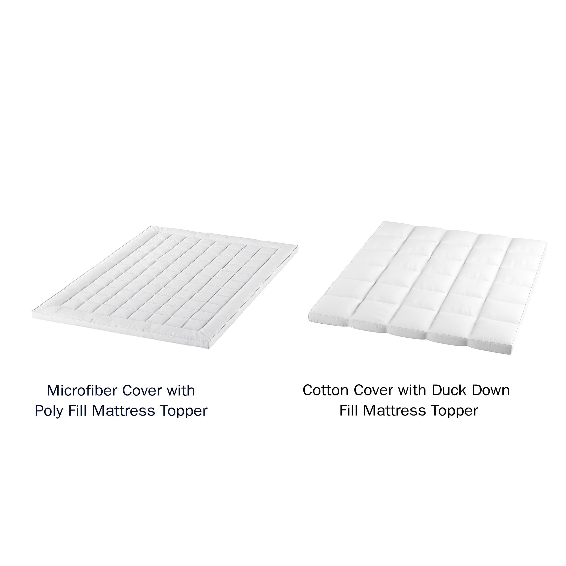 Hastings Home Queen 3" Down Alternative Filled Pillow-Top Mattress Topper - White