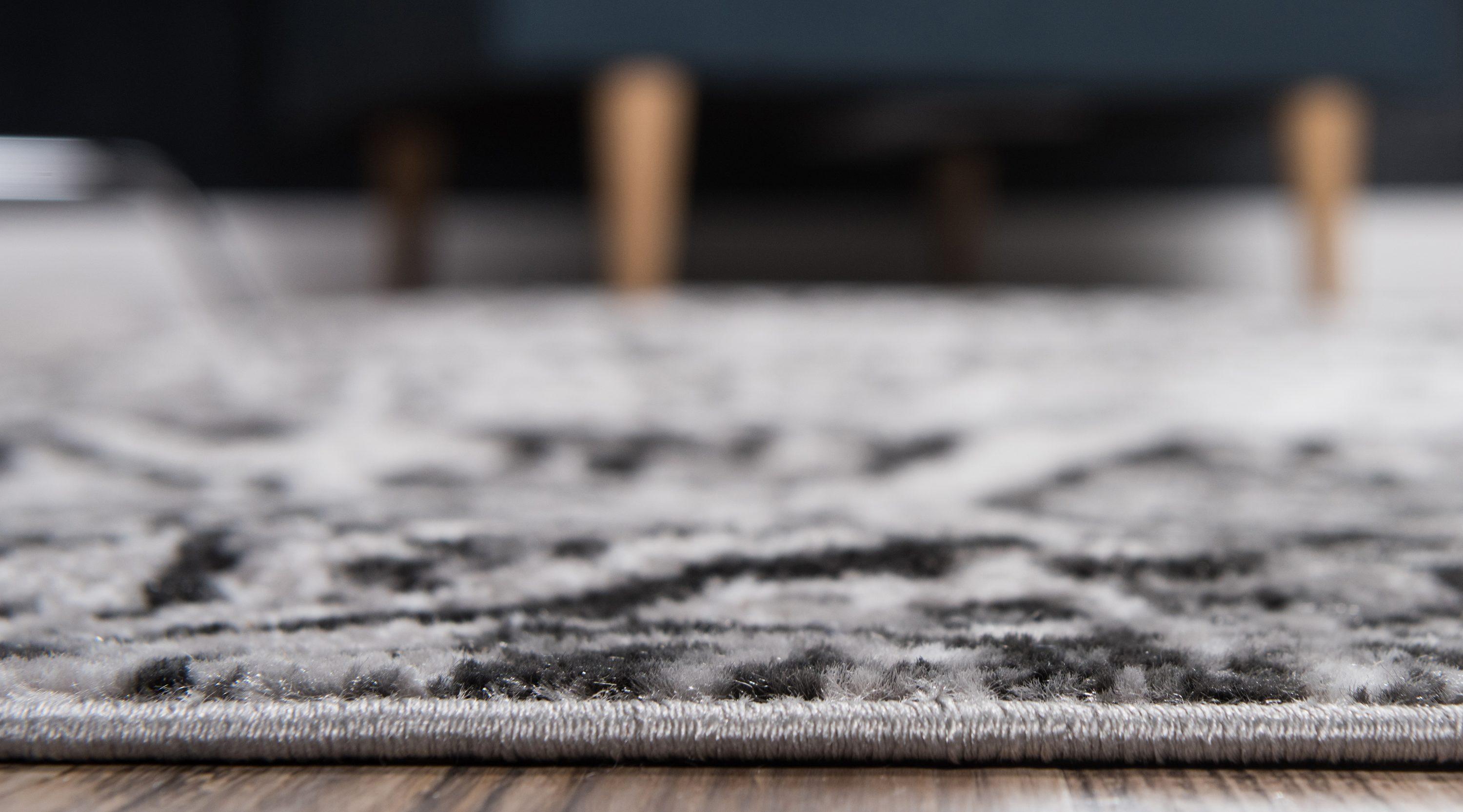 Unique Loom 4' 0 x 6' 0 Sofia Grace Dark Gray Area Rug