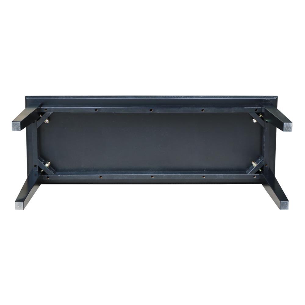 International Concepts Brookshire Bench - Black: Hardwood Rectangular Kitchen Bench, 400lb Capacity