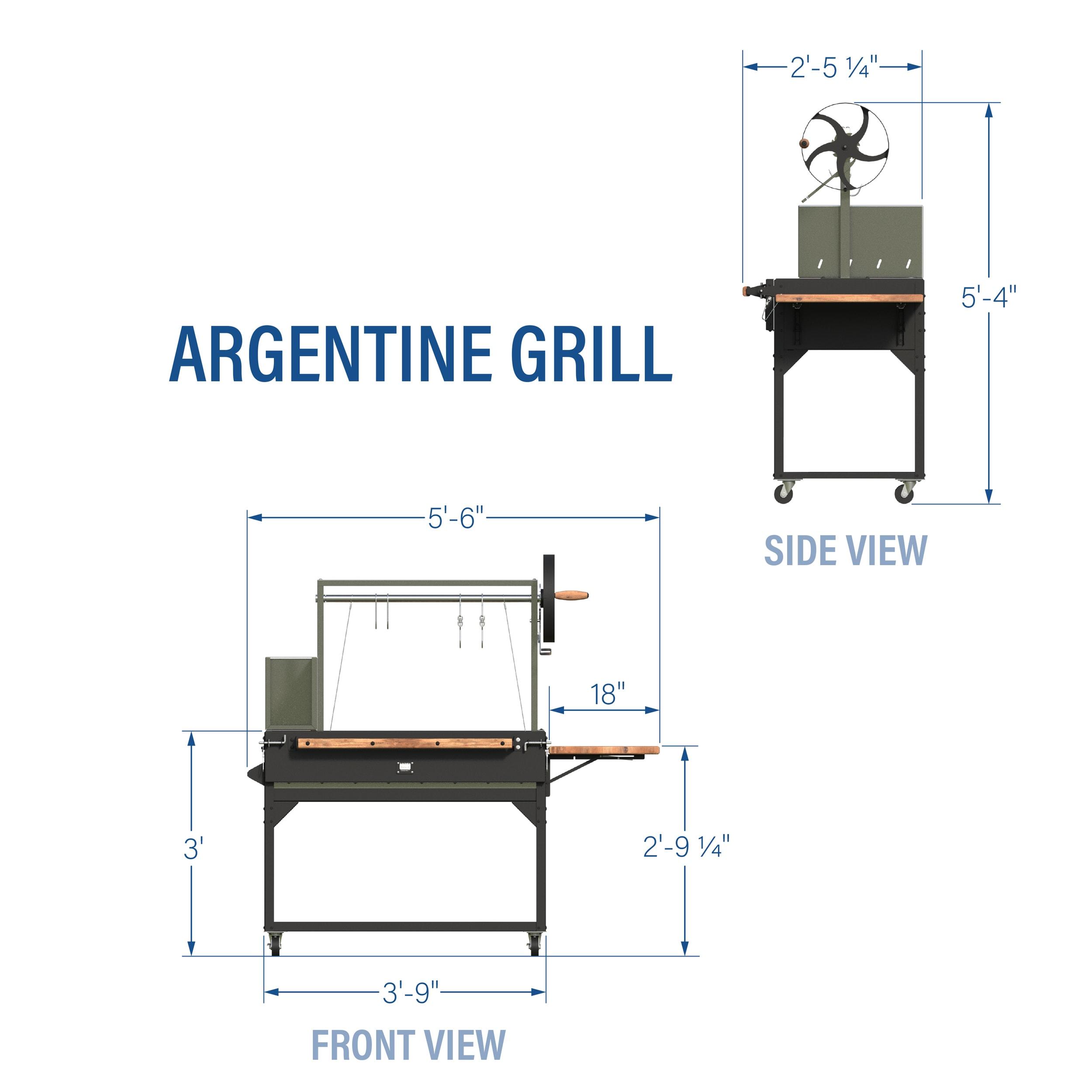 Backyard Discovery Premium Argentine/Santa Maria Bbq Grill With Wood Fire And Charcoal Grill