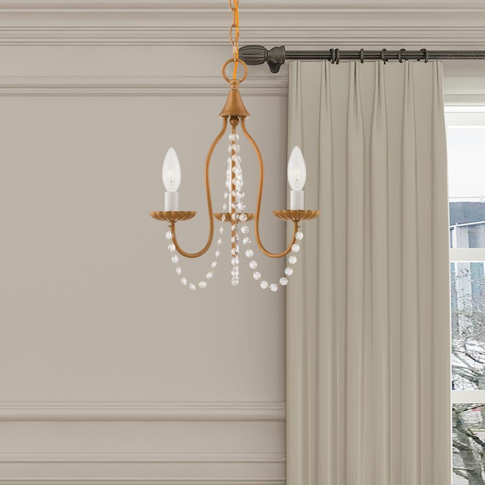 Livex Lighting Alessia 3 - Light Chandelier in  Antique Gold Leaf