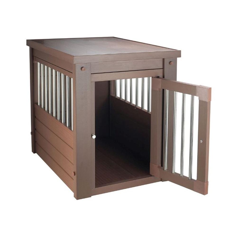 New Age Pet Ecoflex Furniture Style Dog Crate End Table - Russet Small