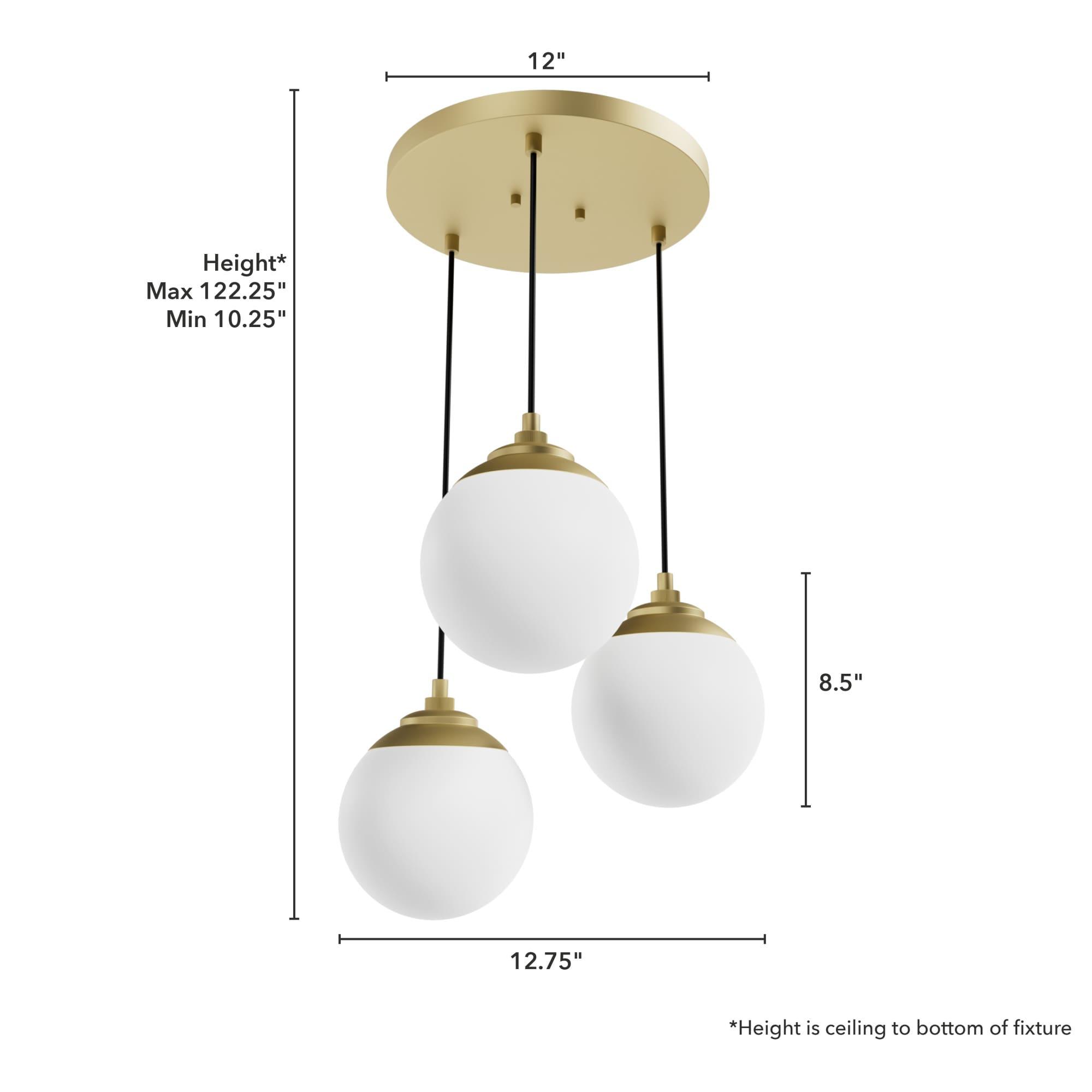 Hunter Fan Hepburn 3 - Light Cluster Globe Pendant
