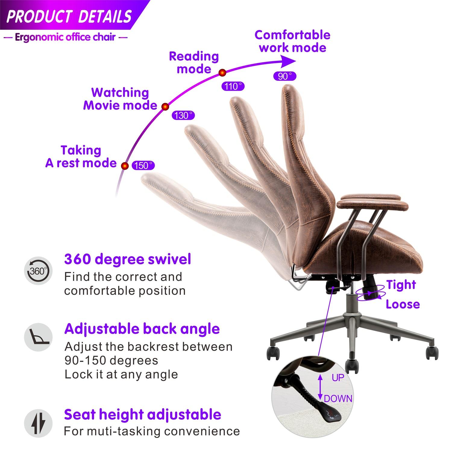 Albaugh Suede Executive Chair