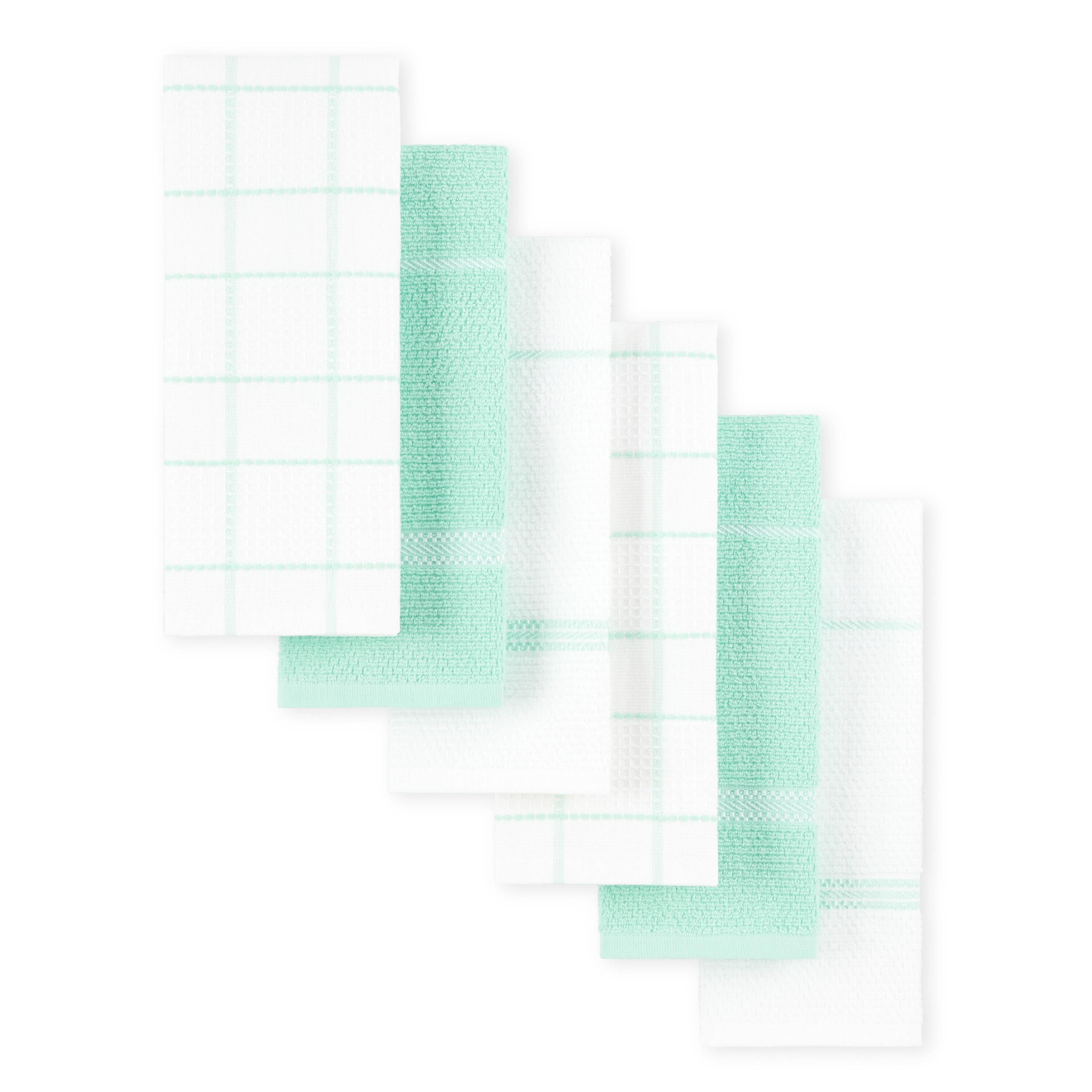 Martha Stewart Martha Stewart Modern Waffle Kitchen Towel Set 6-Pack, Linen, 16"x28" (Set of 6)
