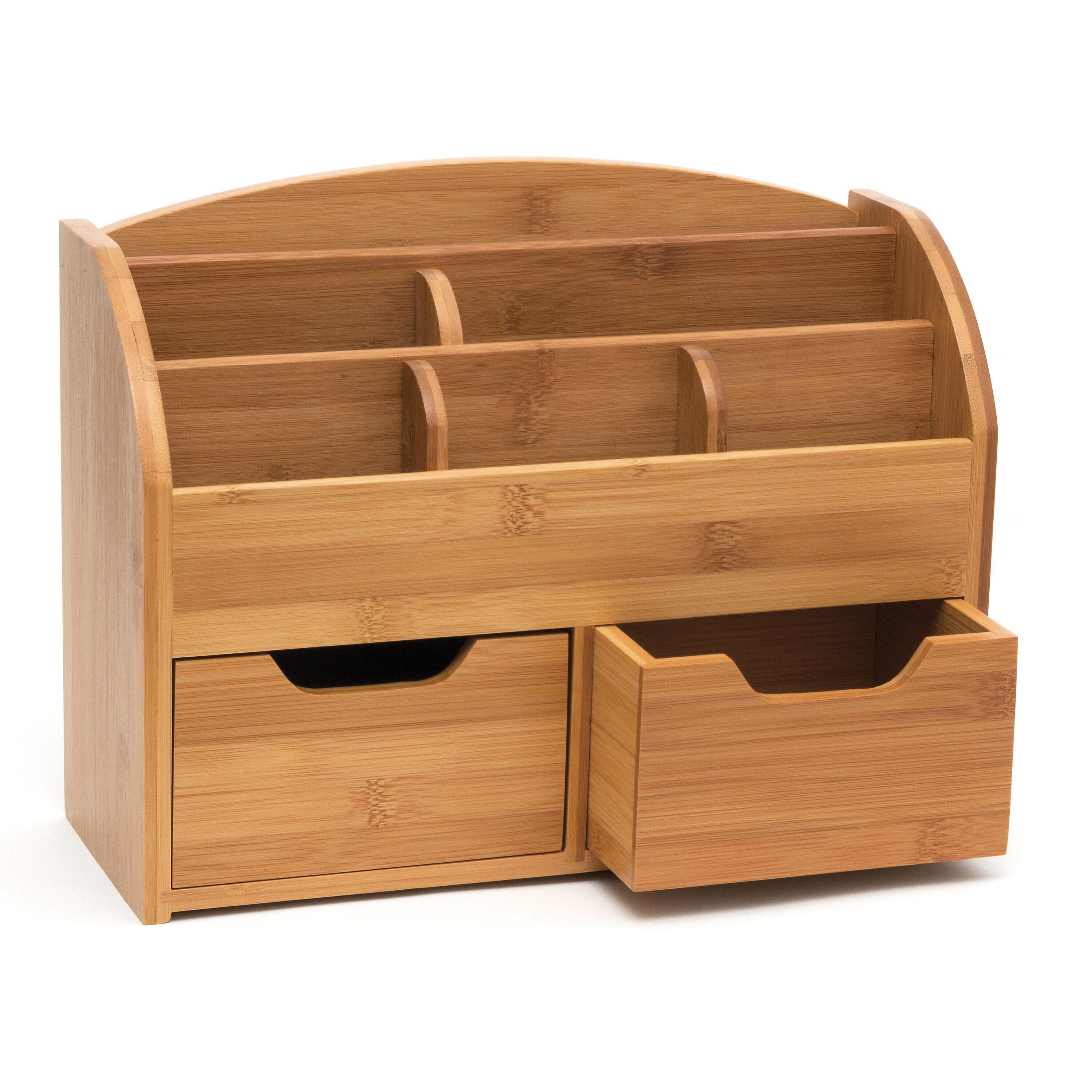 Lipper International Bamboo Space Saving Desk Organizer
