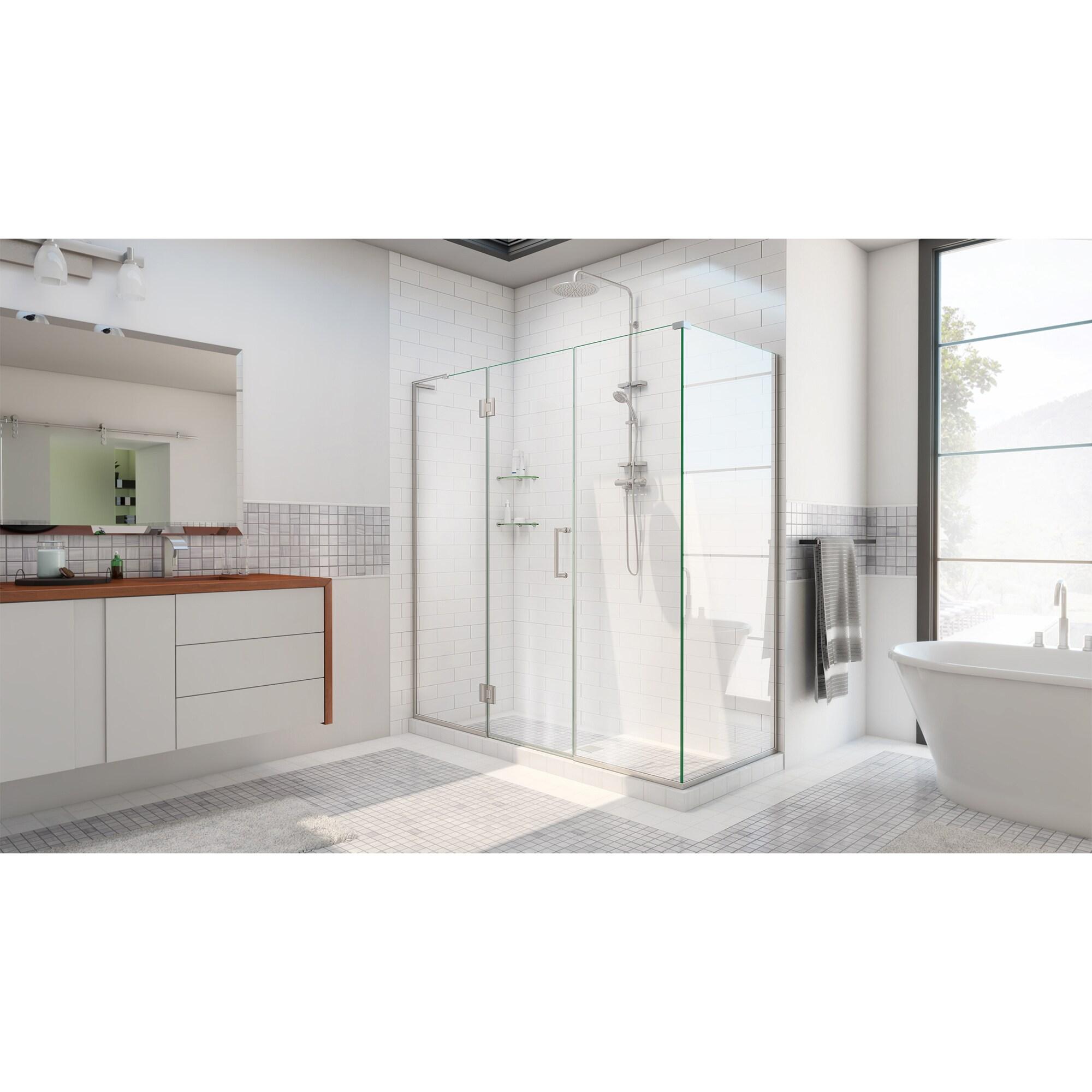 Unidoor-X 58 W x 30.375 D x 72 H Frameless Hinged Shower Enclosure