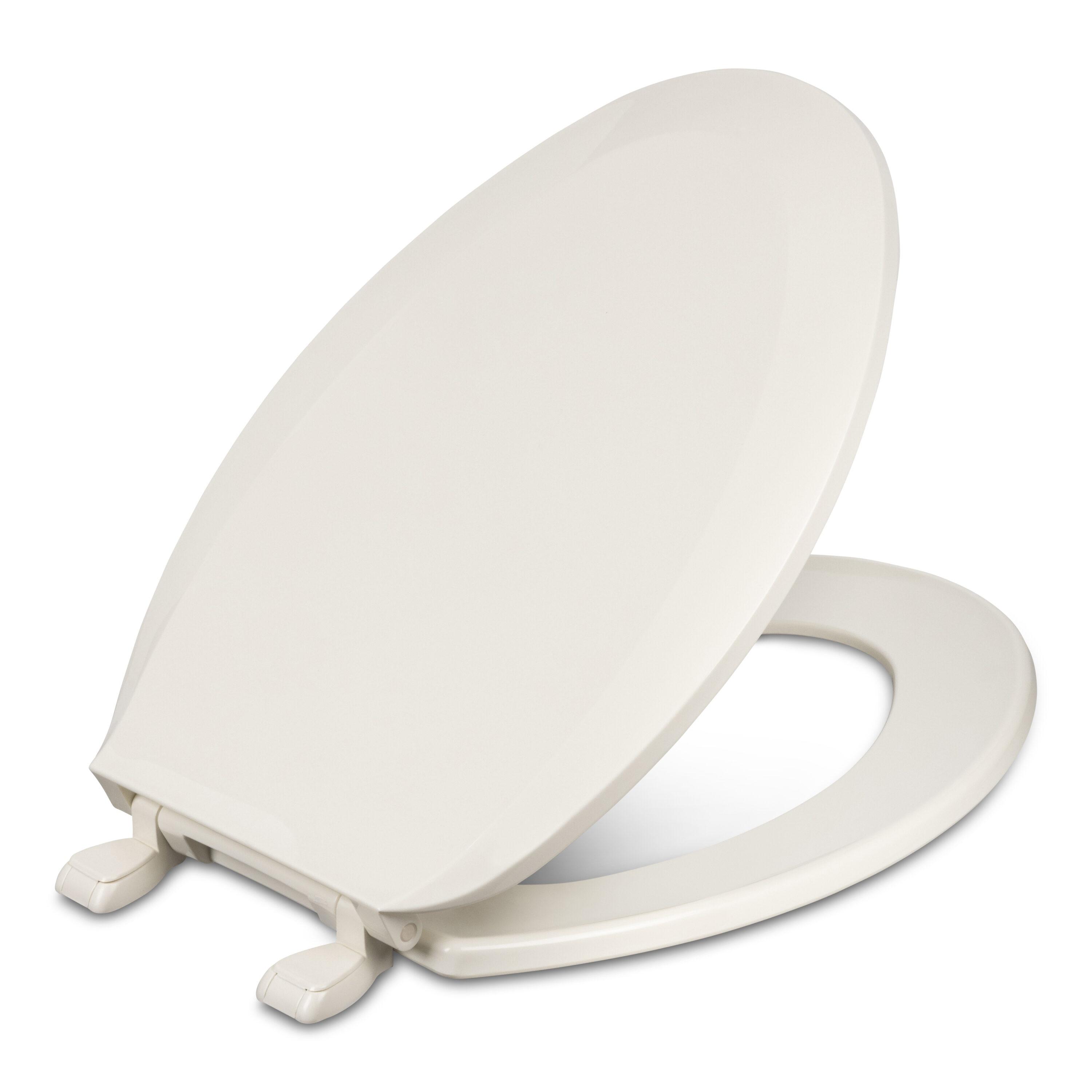 Centoco 1600-416 Elongated Plastic Toilet Seat, Standard Model, Light Weight Residential, Biscuit