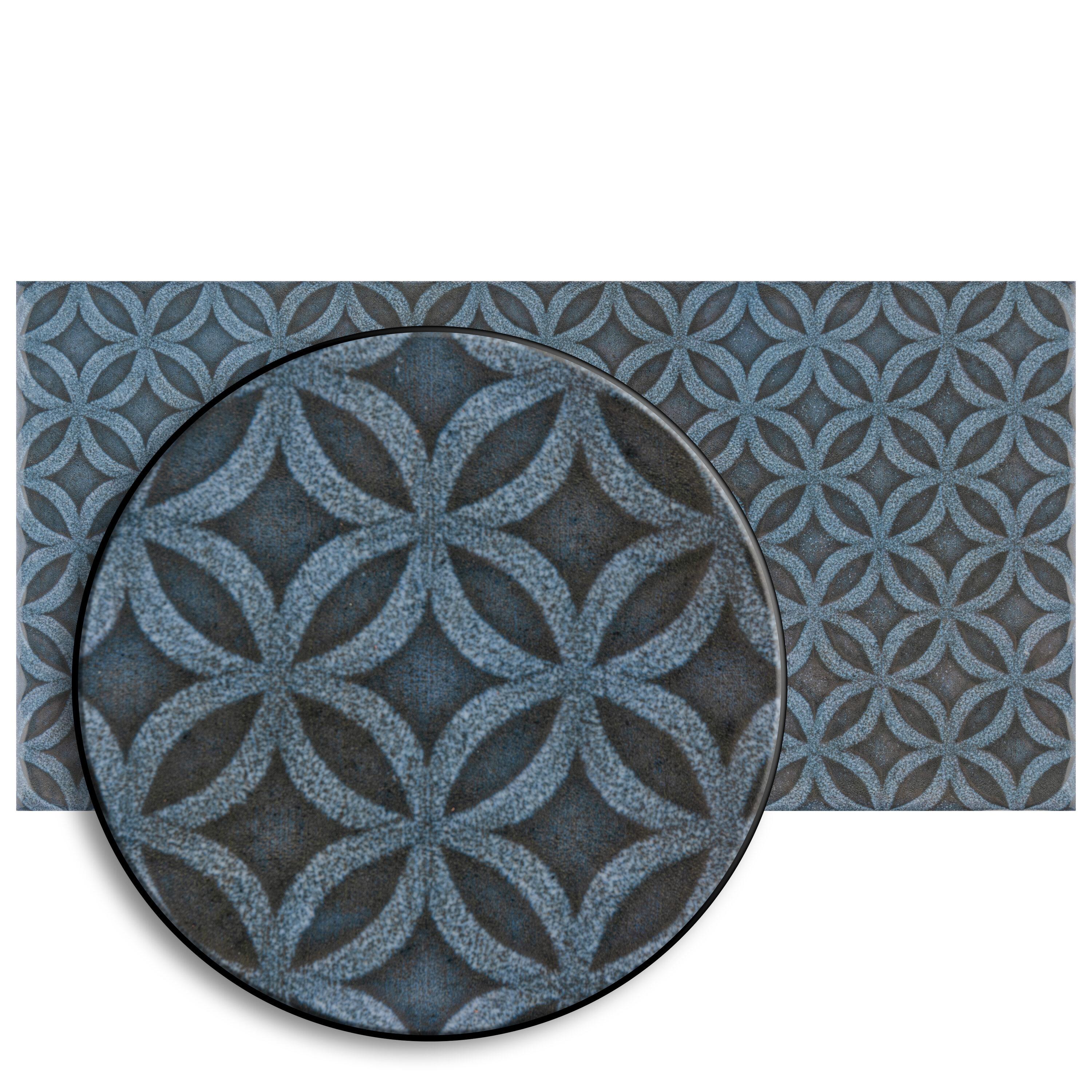 Merola Tile Camden 4" x 8" Ceramic Patterned Subway Wall Tile