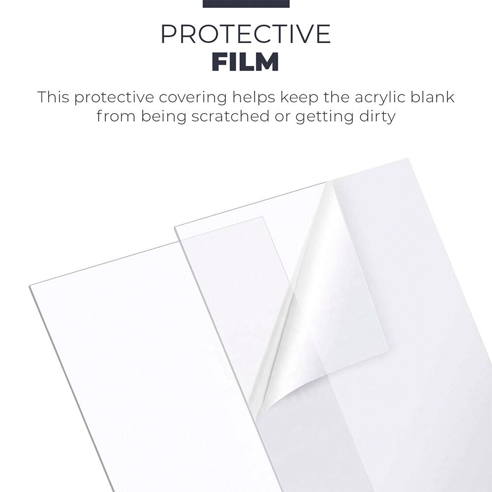 Plexiglass 24 in. W x 36 in. L Clear Rectangular Acrylic Sheet 1/8" Thick Flat Edge Rust Scratch Resistant (Pack of 2)