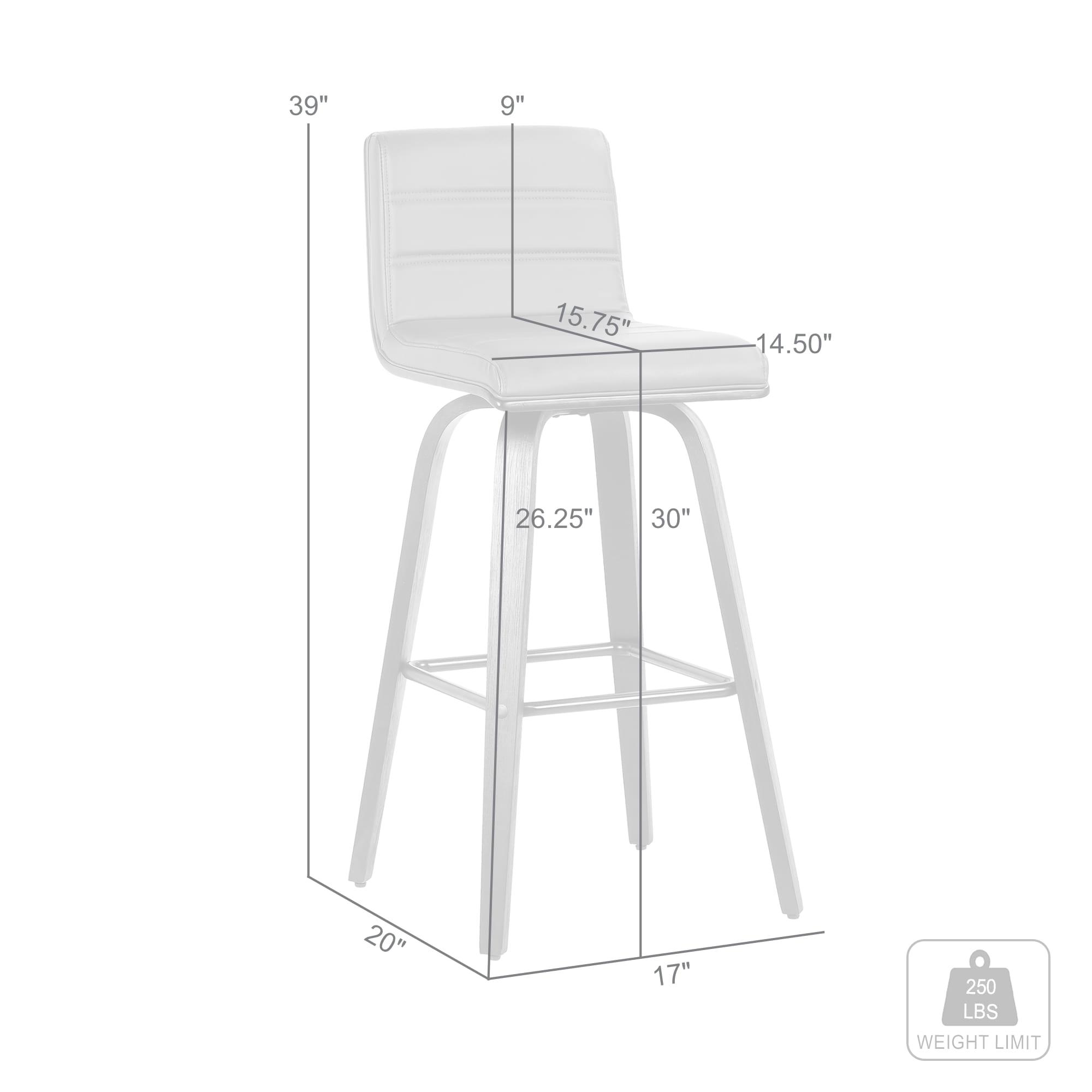 Hiram Solid Wood Swivel Bar & Counter Stool