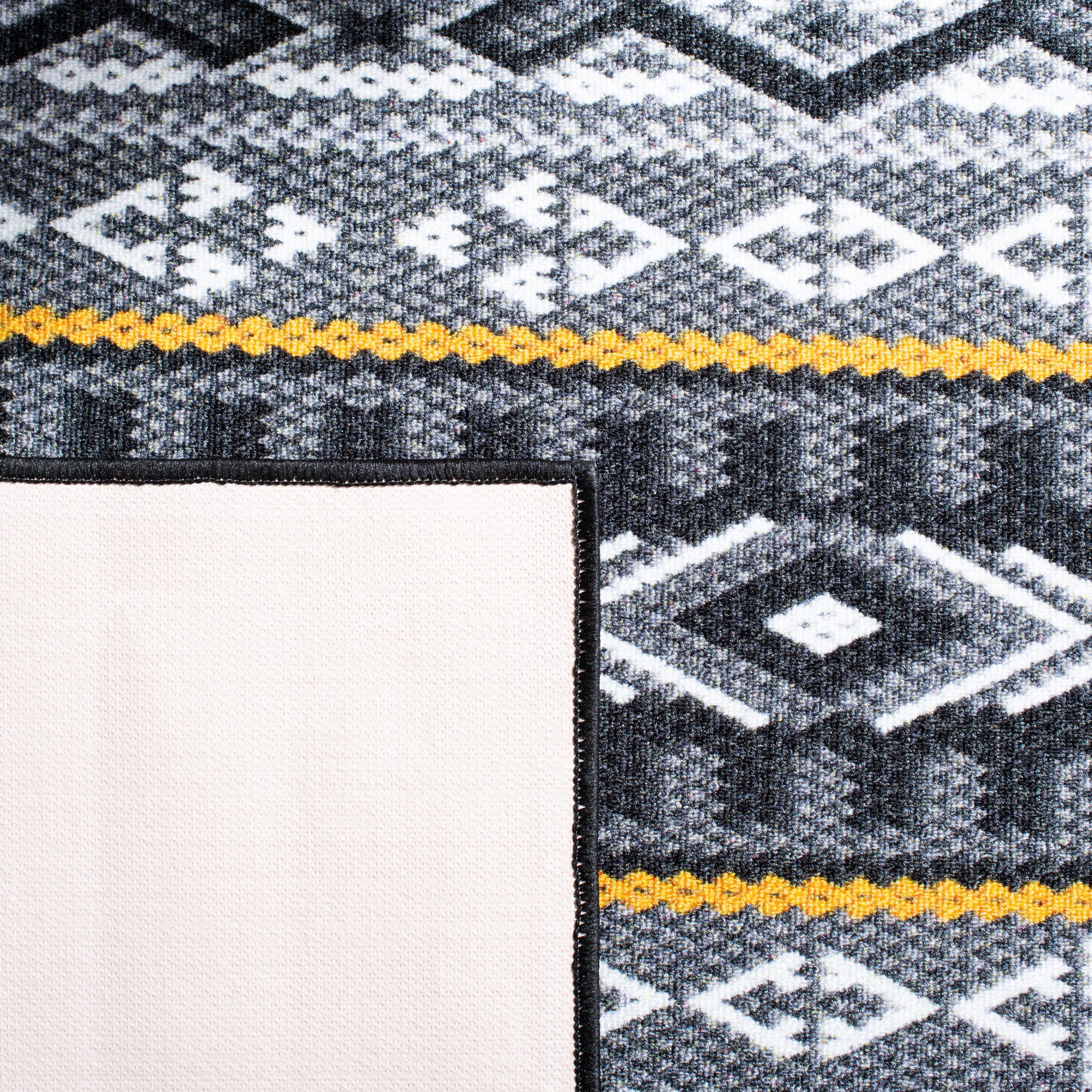 Journey JNY179 Power Loomed Area Rug - Grey/Gold - 4'4"x6' - Safavieh.