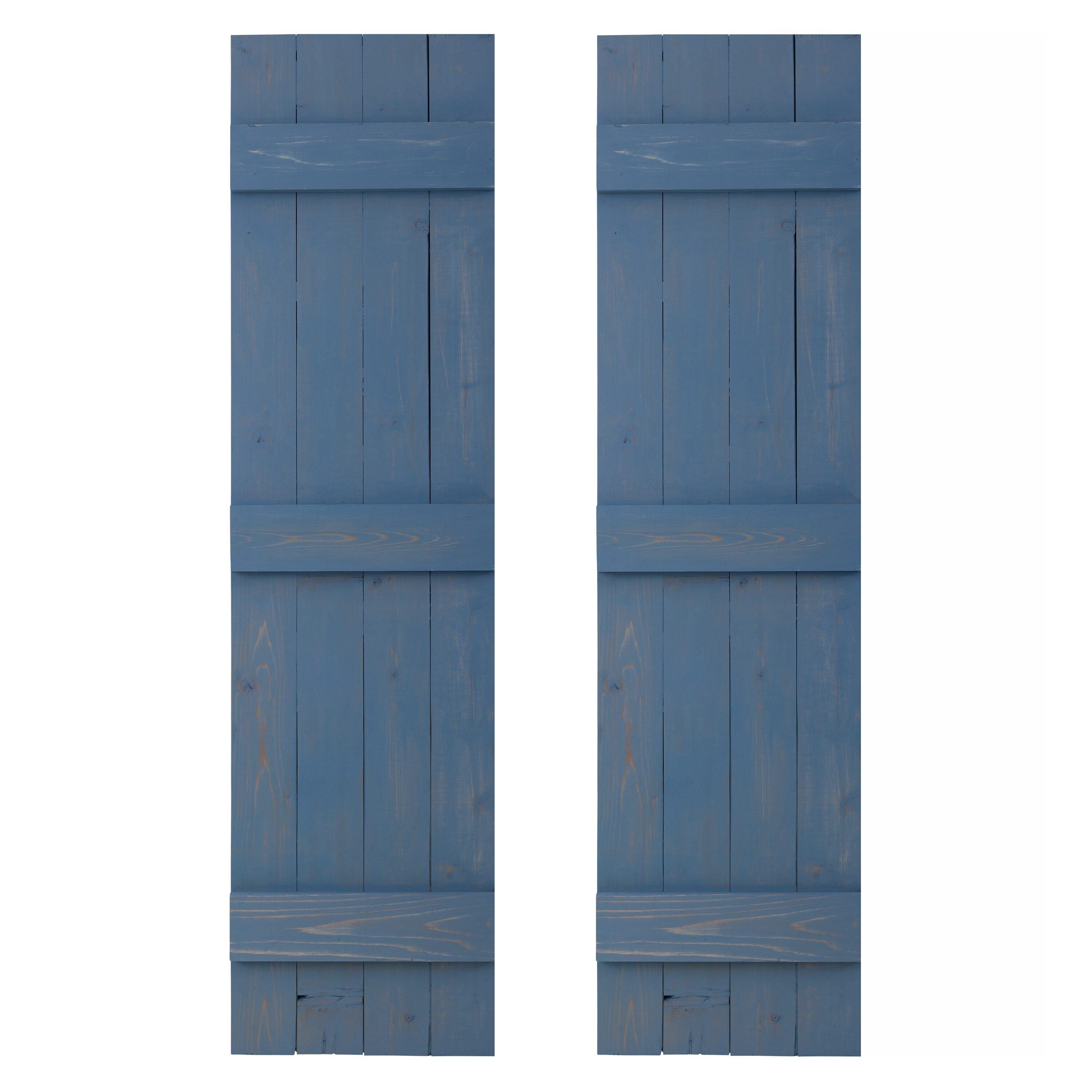 Dogberry Collections 14'' Board & Batten Shutters (Set of 2)