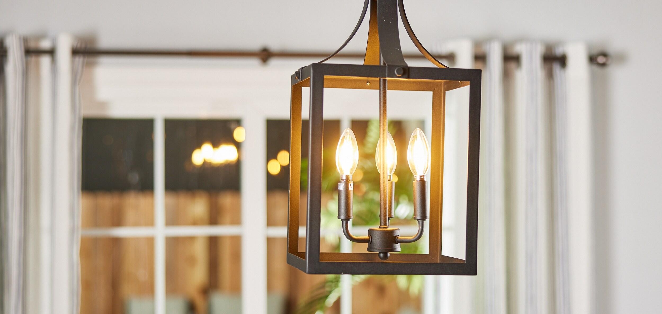 Labette 3-Light Black Bronze Accented Lantern Pendant