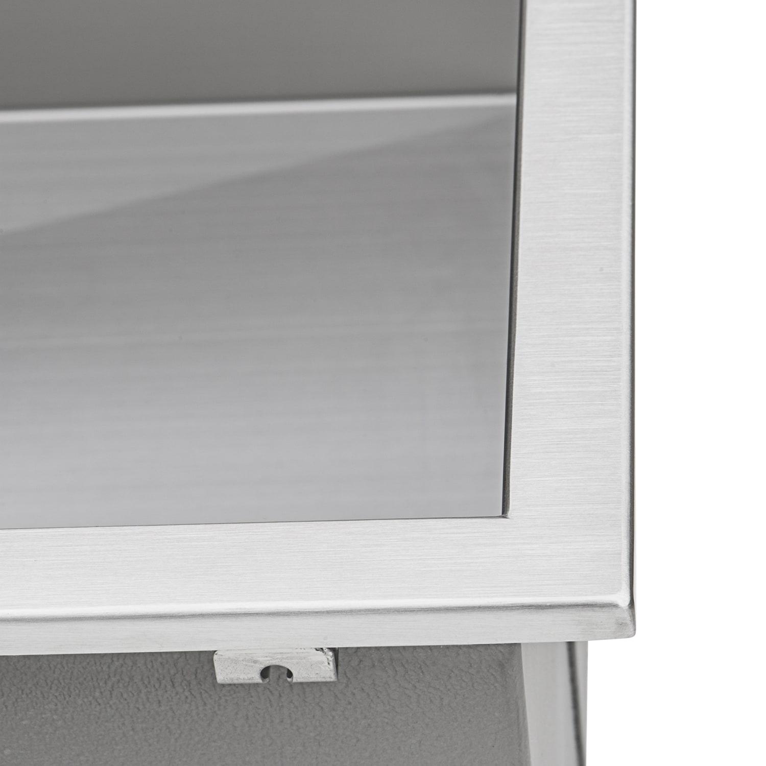 Ruvati 33 x 22 inch Drop-in Topmount Zero Radius Stainless Steel Kitchen Sink Single Bowl - 4 holes