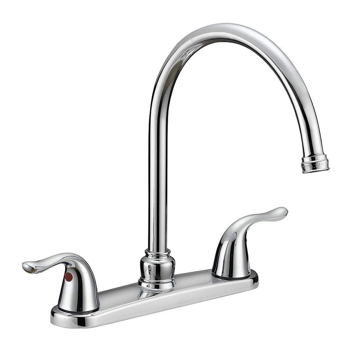 EZ-FLO 10201 High Arc Swivel Spout Kitchen Faucet, Two-Handle, Chrome