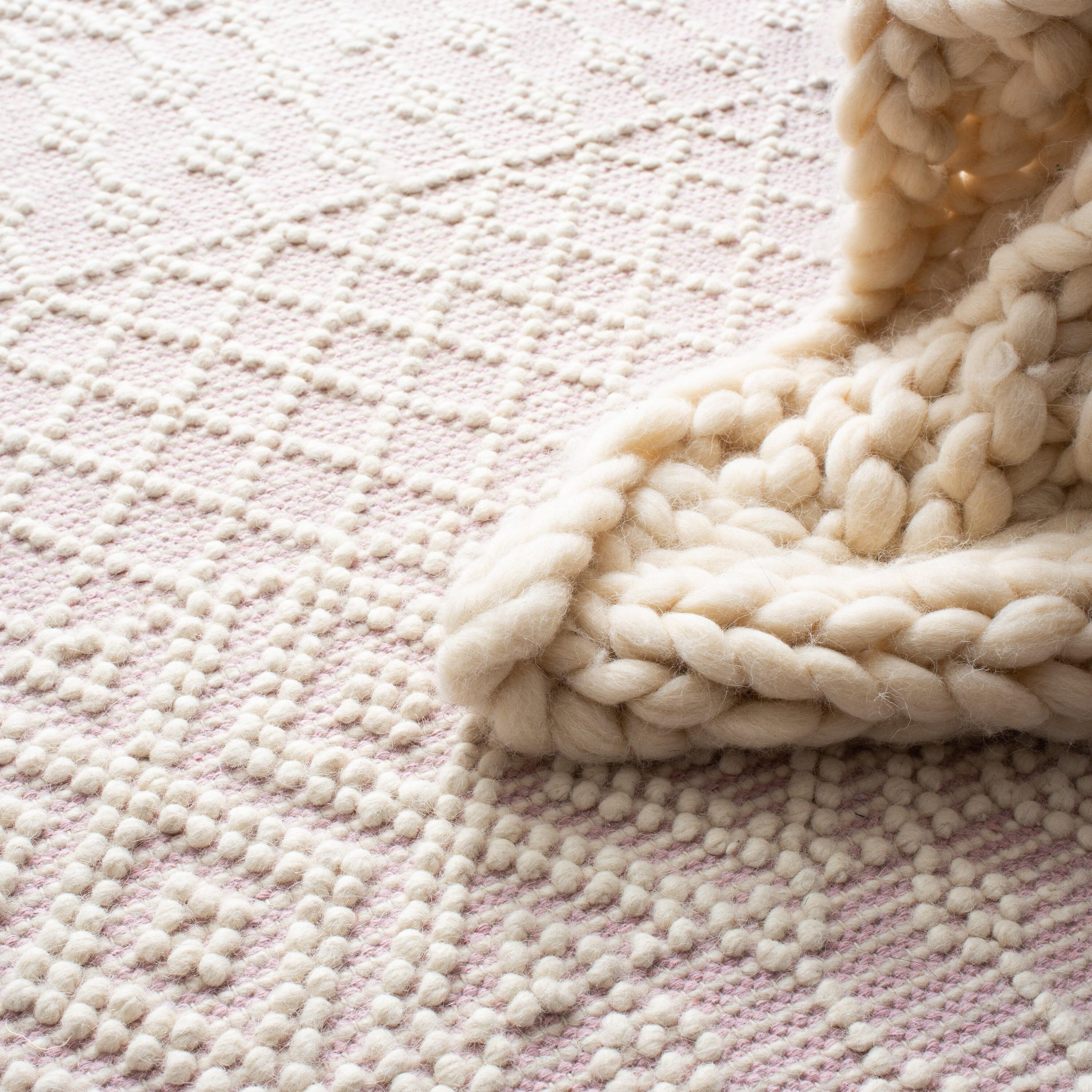 Natura NAT852 Hand Loomed Indoor Area Rug - Ivory/Pink - 9' Round - Safavieh