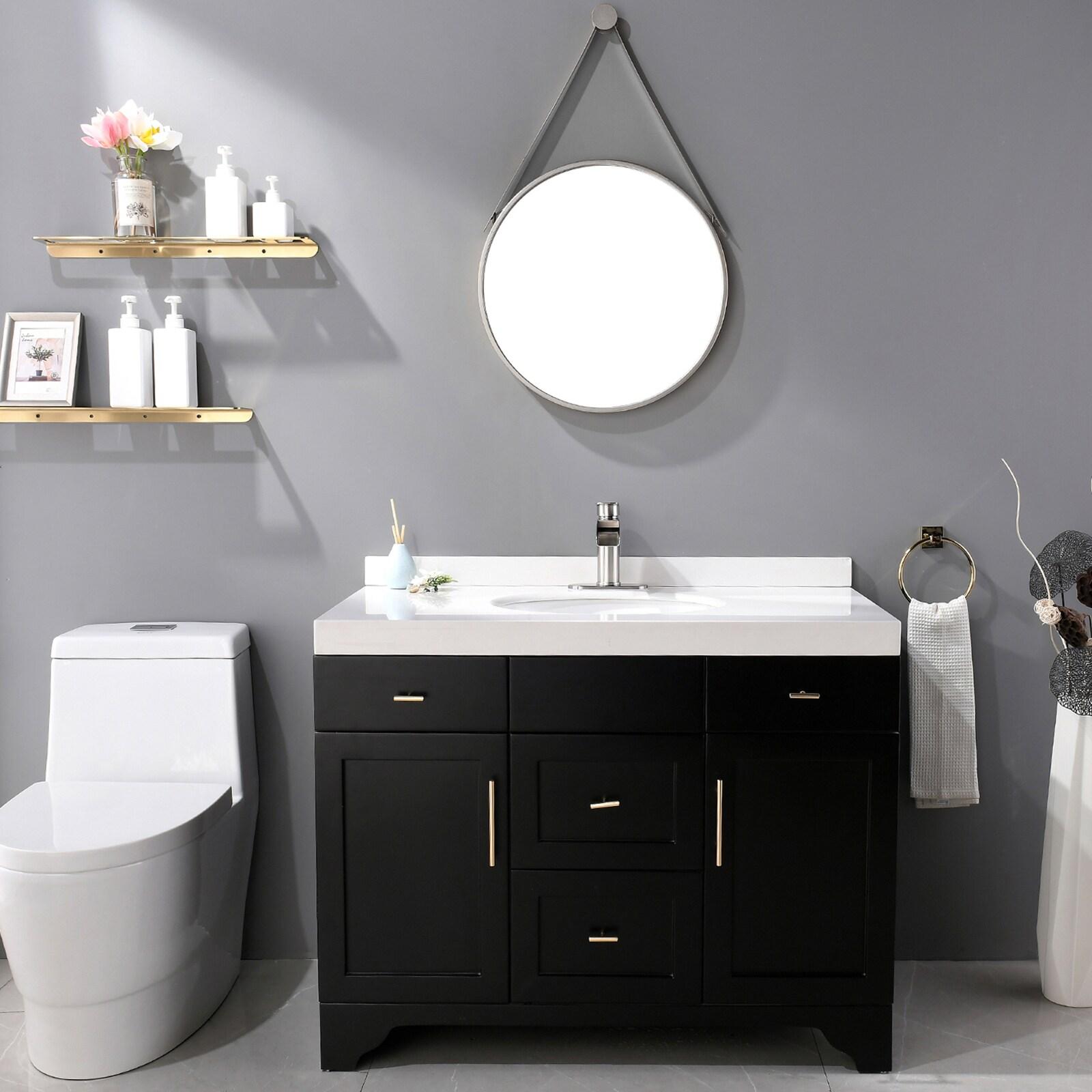 Single-Hole Single-handle Bathroom Faucet with Drain Assembly