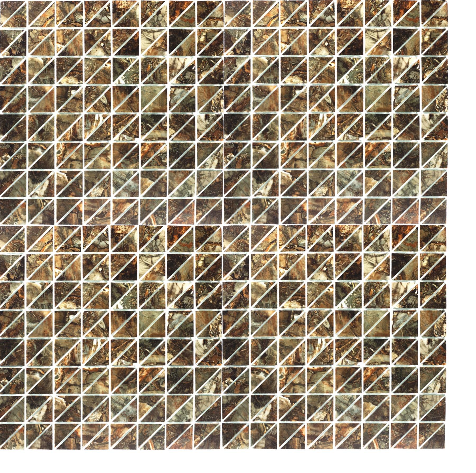 Art Deco Triangle 0.75" x 0.75" Glass Mosaic Tile