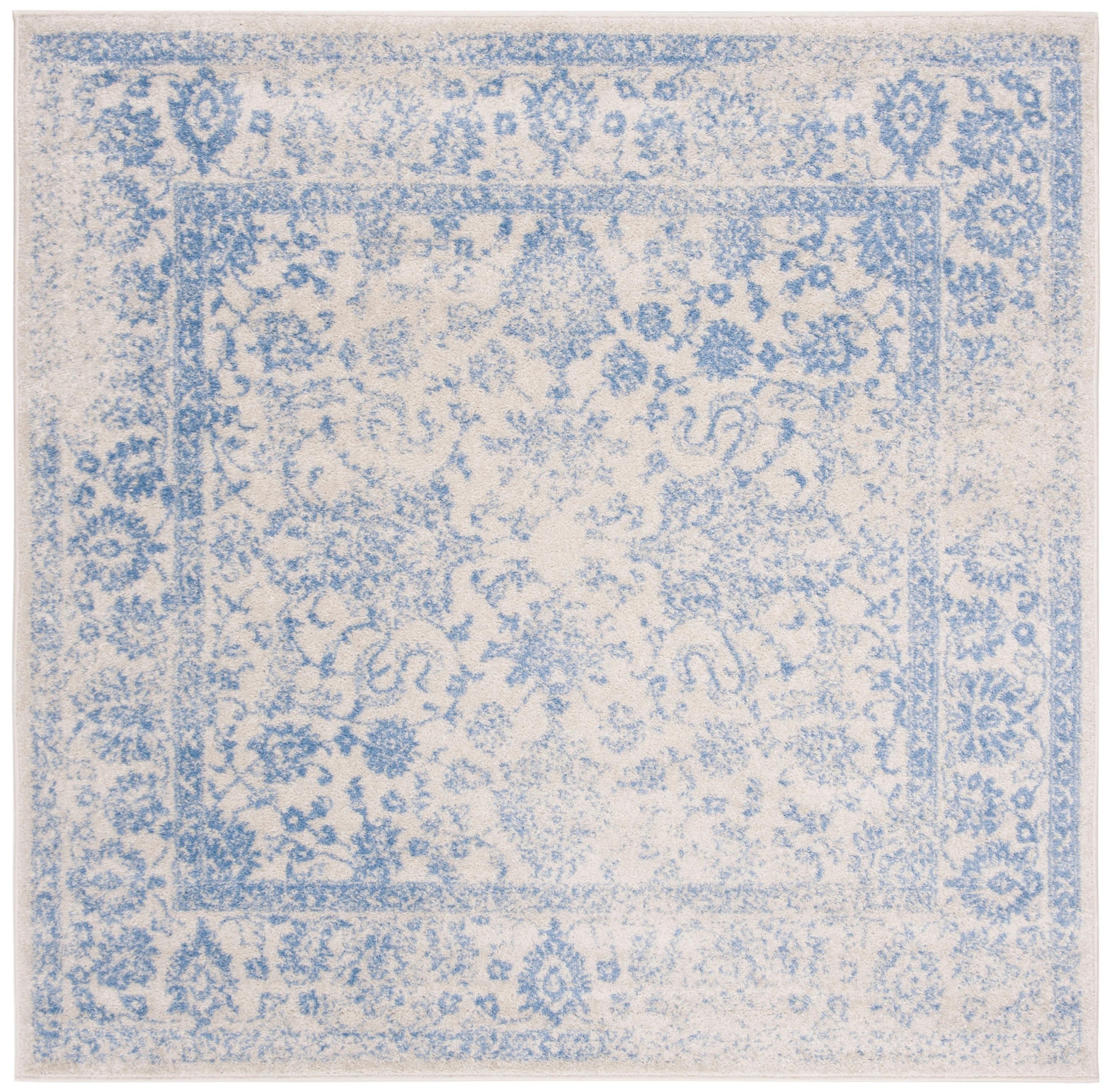 Adirondack ADR109 Machine Made Indoor Area Rug - Ivory/Light Blue - 6'x6' - Safavieh