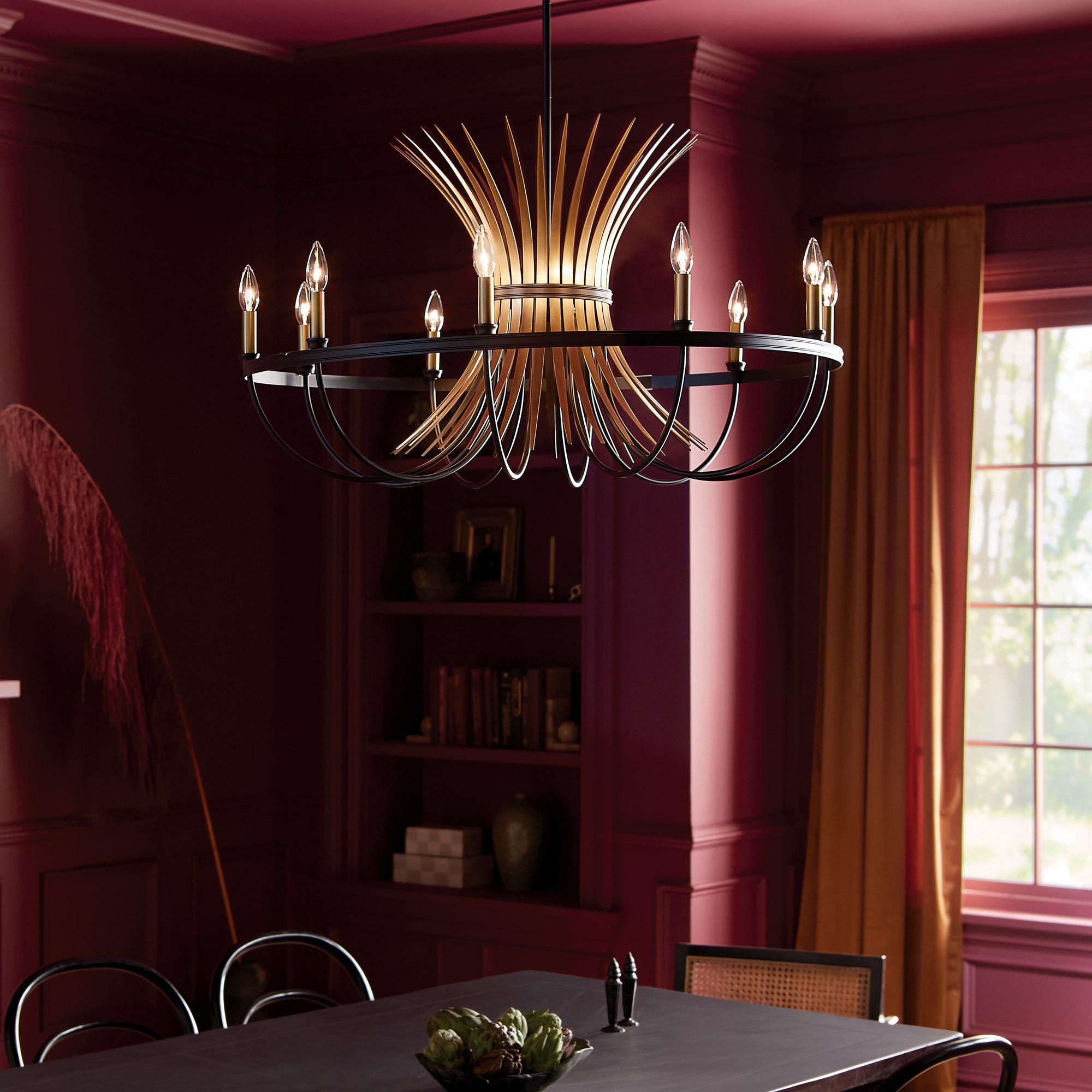 9 - Light Dimmable Drum Chandelier