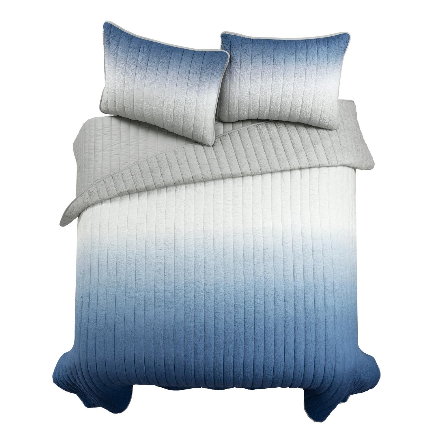 Lush Decor Crinkle Ombre Microfiber Quilt Set