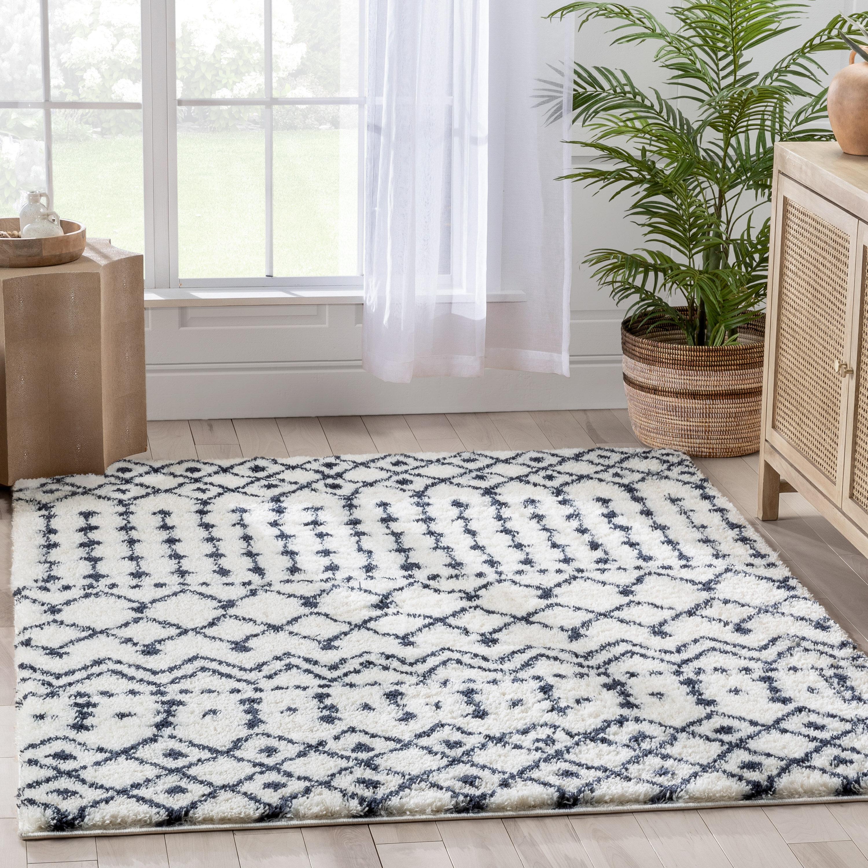 Mareco Moroccan Blue Area Rug