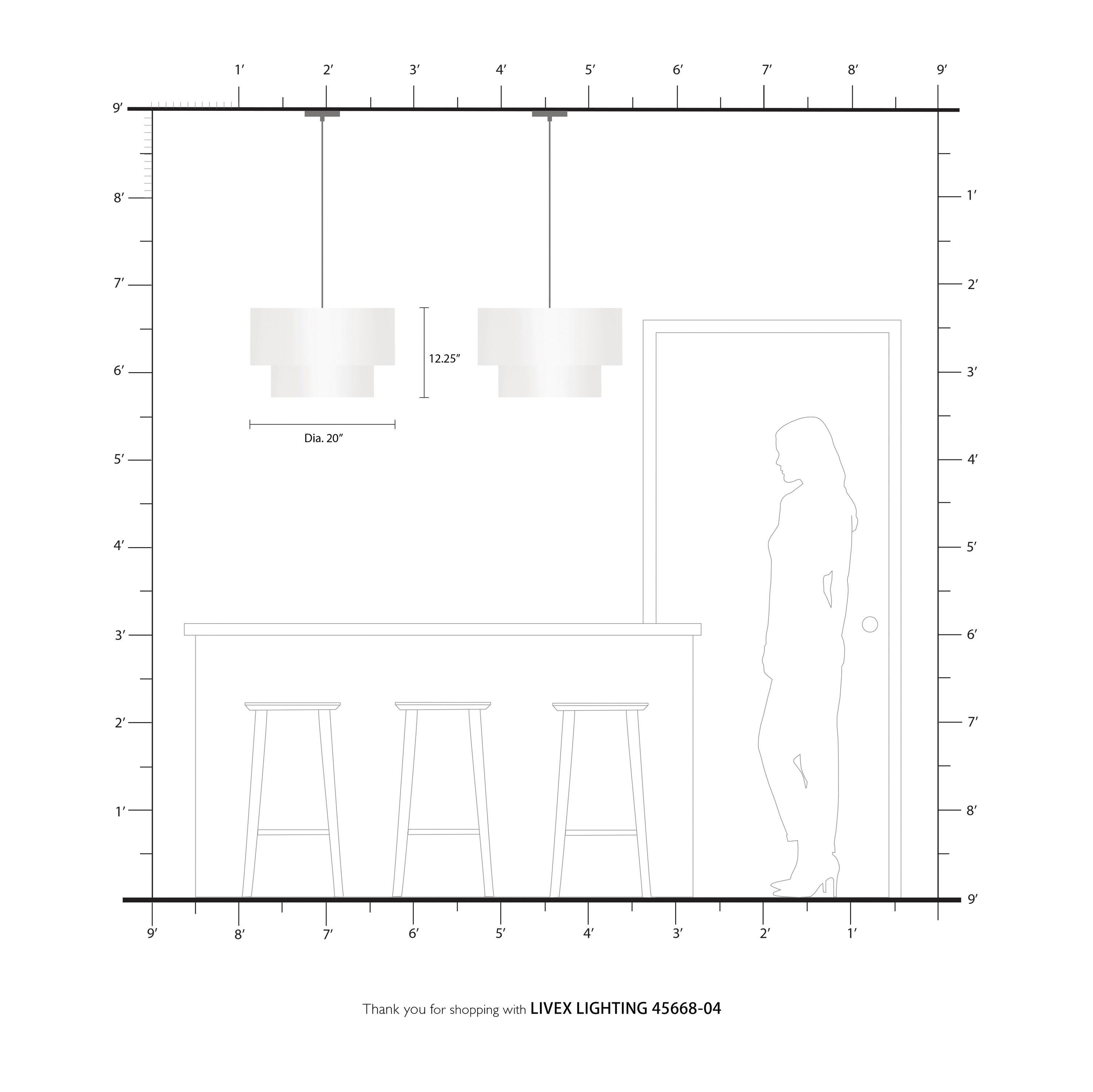 Croyle 3 - Light Dimmable Drum Chandelier