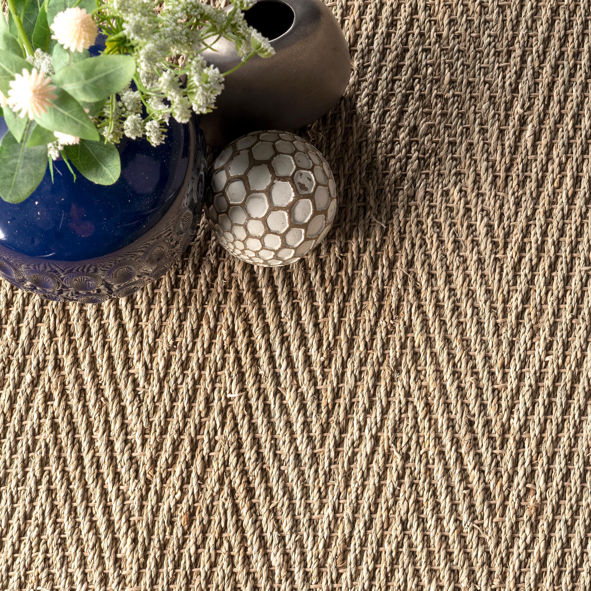 Nuloom Larnaca Seagrass Herringbone Indoor Area Rug, 6' x 9'