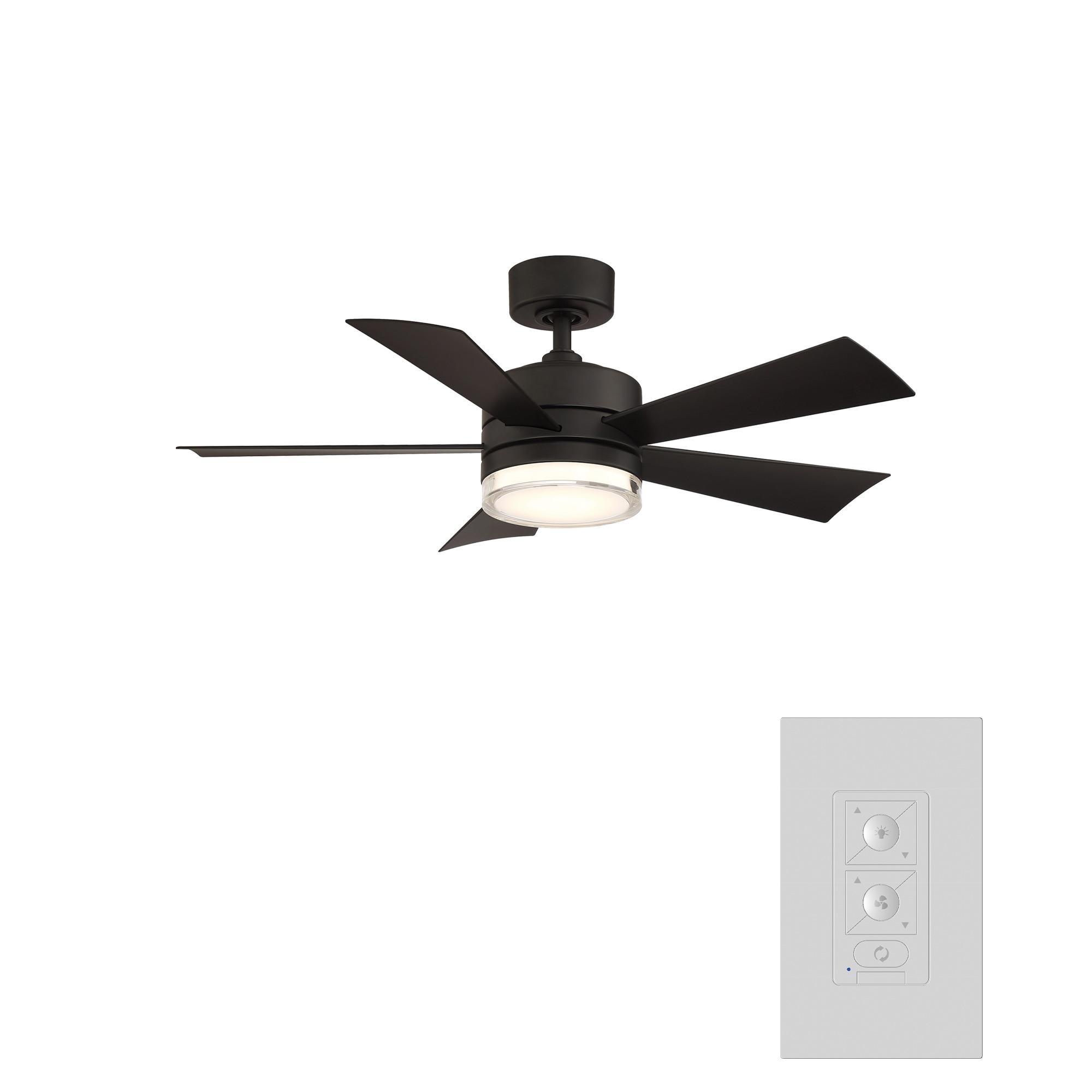 Wynd 5 - Blade Outdoor /Indoor Smart Ceiling Fan with Remote Control and LED Light Kit Included, Works With Alexa and iOS or Android App