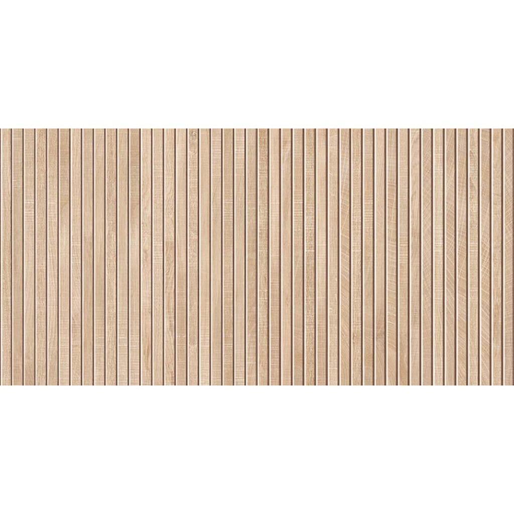 Apollo Tile Bois Ribbon 23.77" x 47.25" Matte Natural Porcelain Deco Wall and Floor Tile 15.49 sqft/case 2-pack