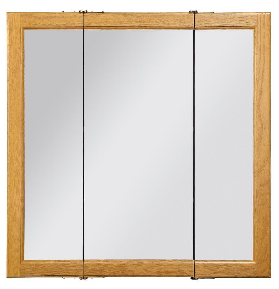 Design House, 545301-HOK 30-inch Claremont Bathroom Medicine Cabinet, Wall Mounted, Mirror, Oak