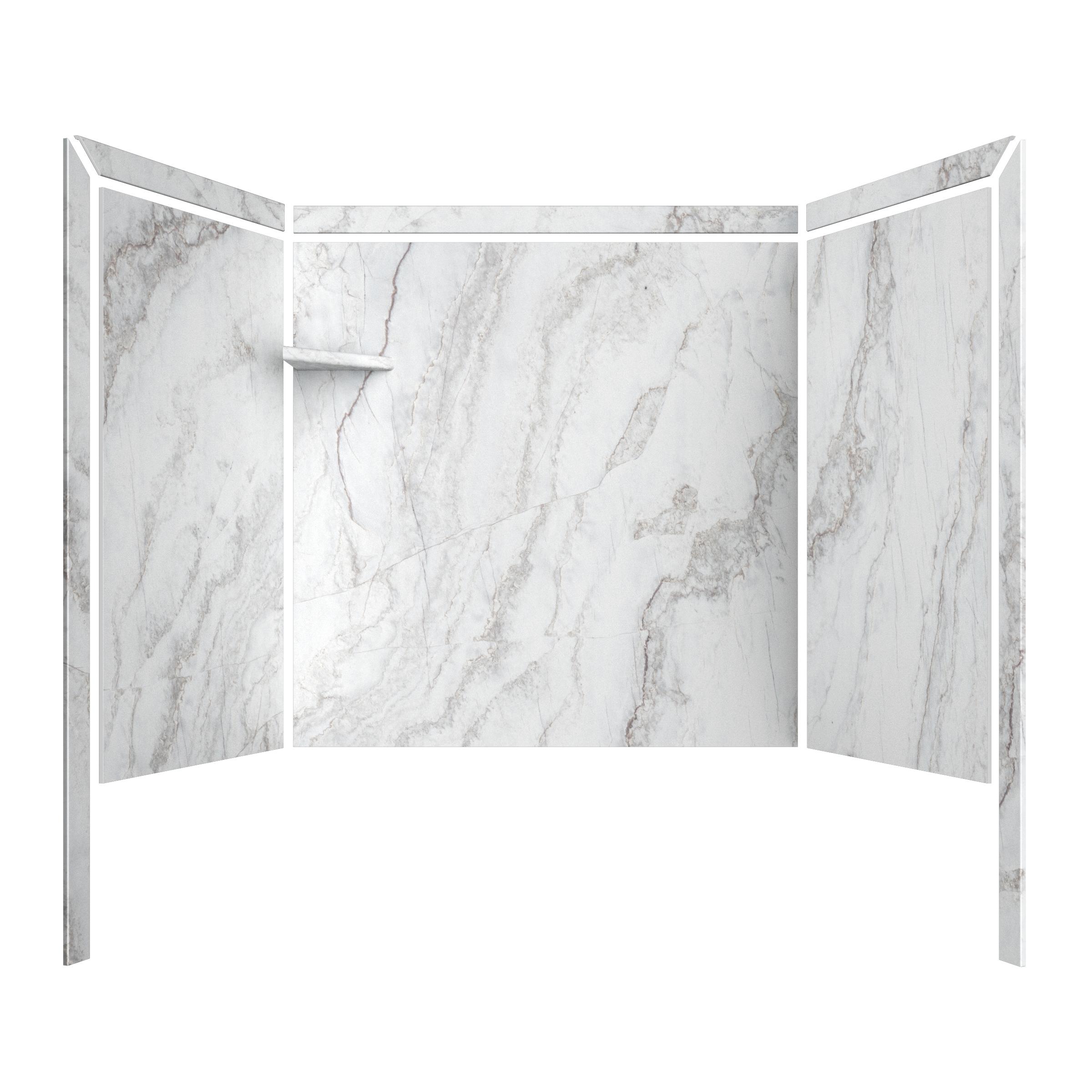 FlexStone Elite 60"W x 32"D x 60"H Alcove Bathtub Surround
