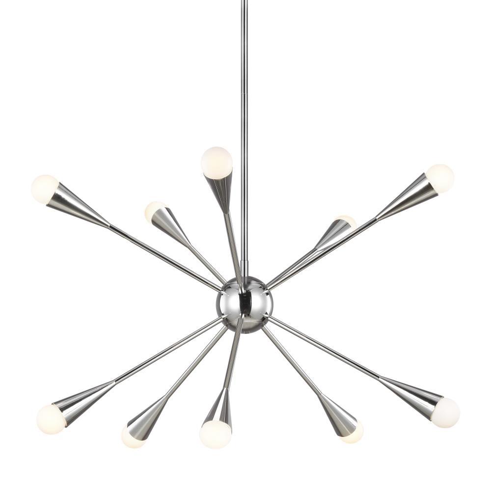 Ellen DeGeneres Polished Nickel Sputnik 10-Light Chandelier