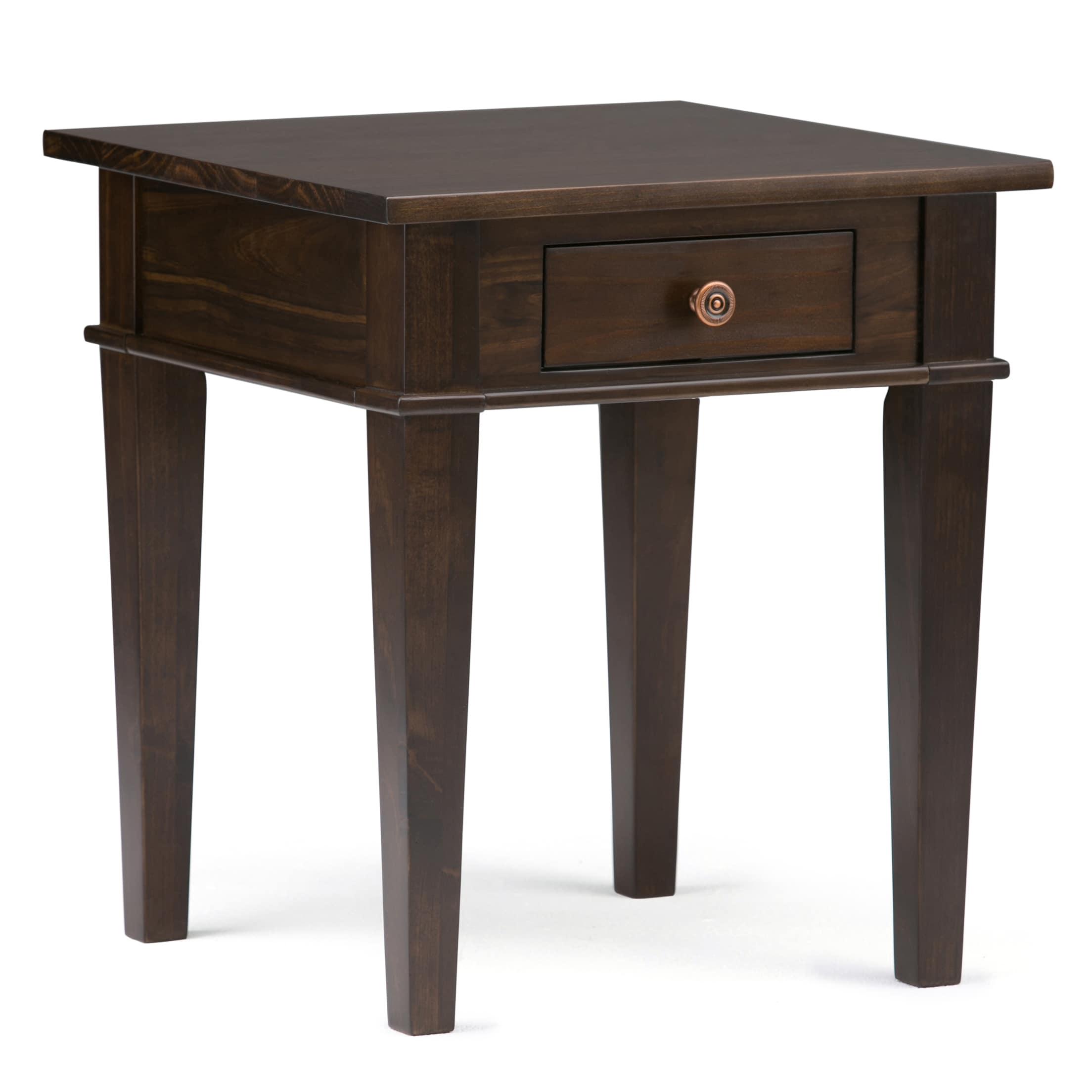 Carlton Solid Wood Top End Table with Storage