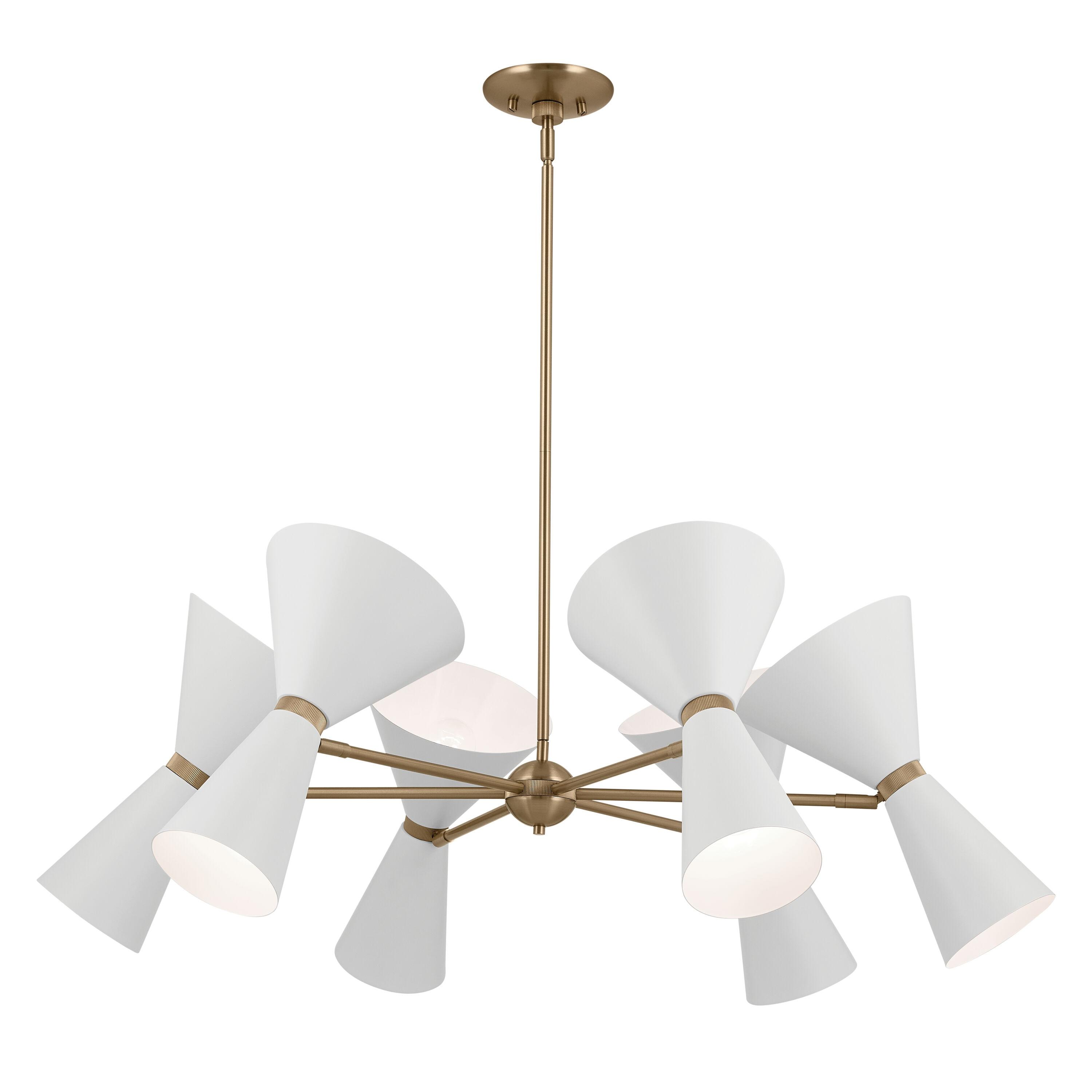 Kichler 52566 Phix 12 Light 39" Wide Chandelier - Champagne Bronze / White