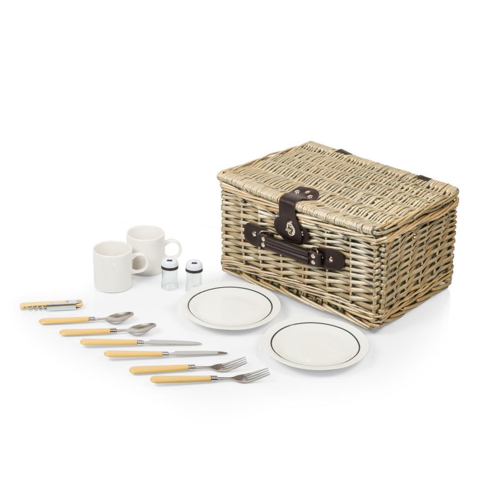 Picnic Time Catalina Wicker Picnic Basket with Picnic