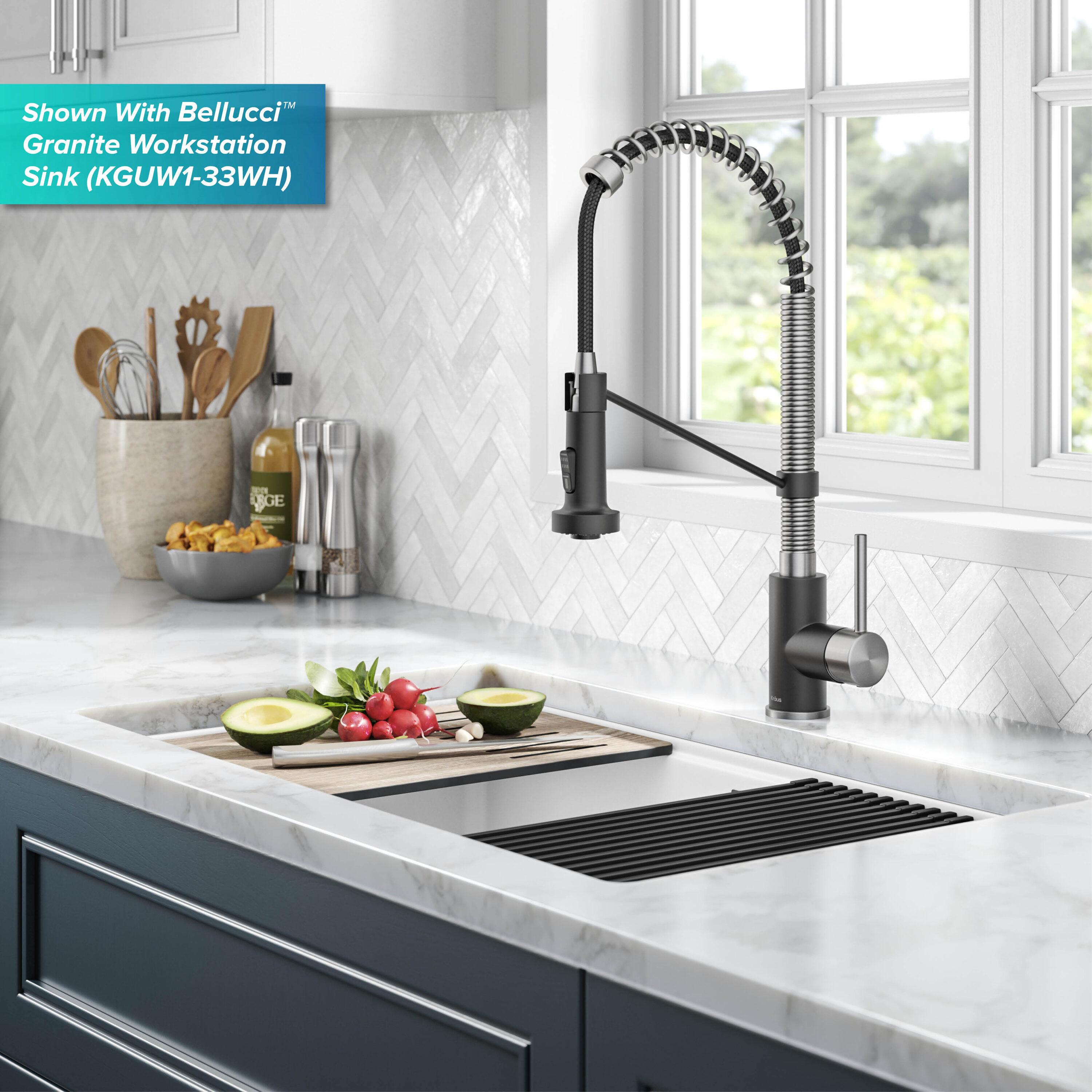 Kraus Bolden Touchless Sensor Commercial Style 2-Function Single Handle Pull-Down Kitchen Faucet