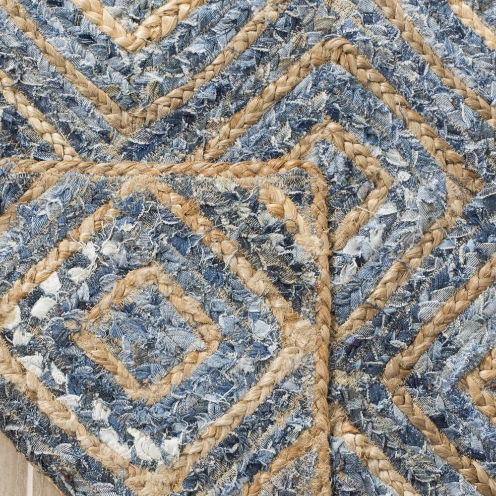 Cape Cod CAP354 Woven Indoor Area Rug - Natural/Blue - 8'x10' - Safavieh