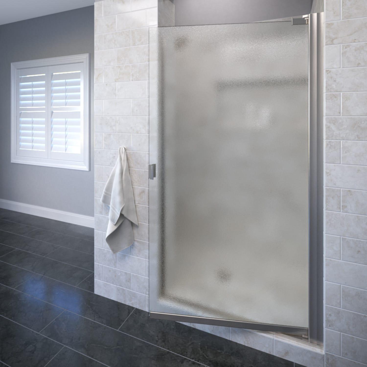 Armon 32.75" W x 66" H Pivot Semi-Frameless Shower Door