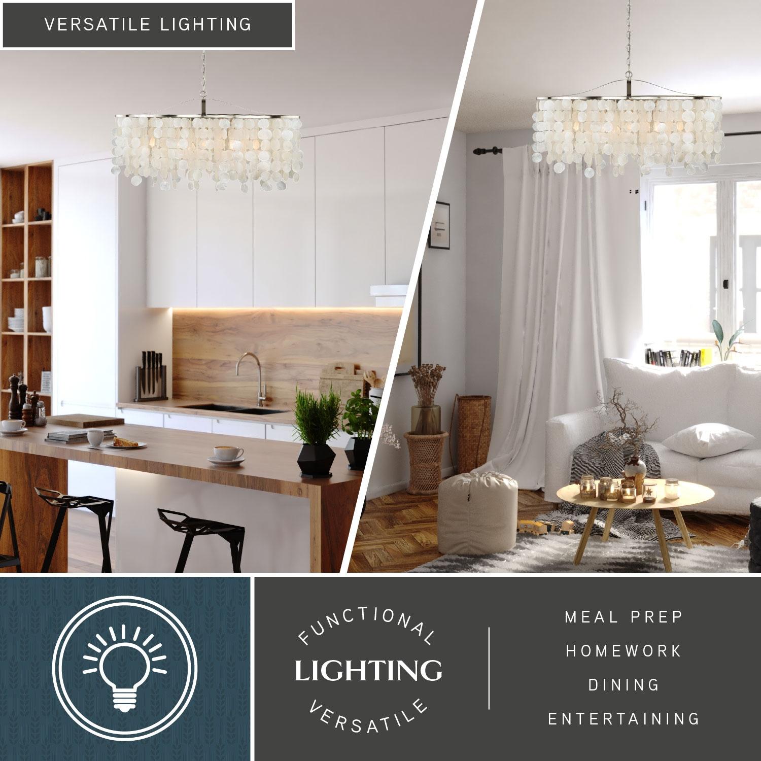 Vaxcel Elsa 5 - Light Pendant in  Satin Nickel