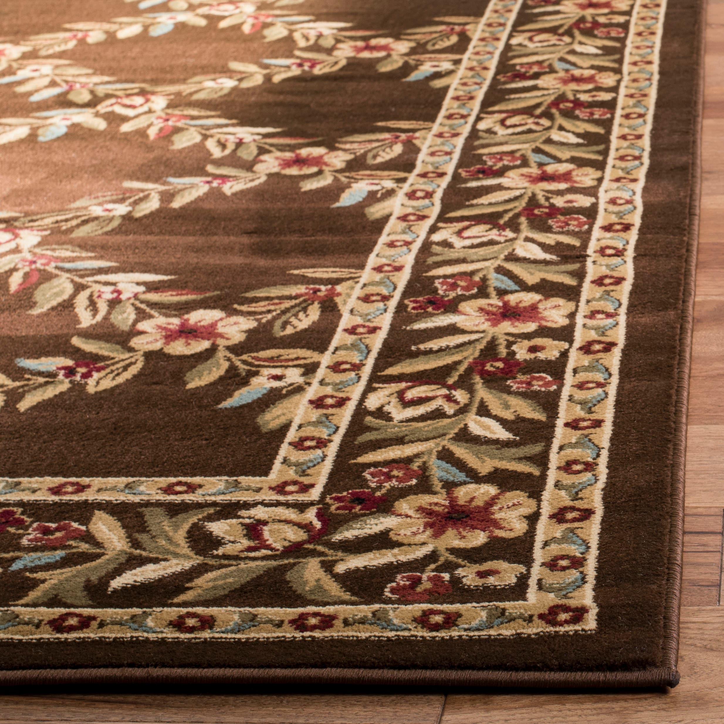 Lyndhurst LNH557 Power Loomed Runner Rug - Brown/Brown - 2'3"x12' - Safavieh